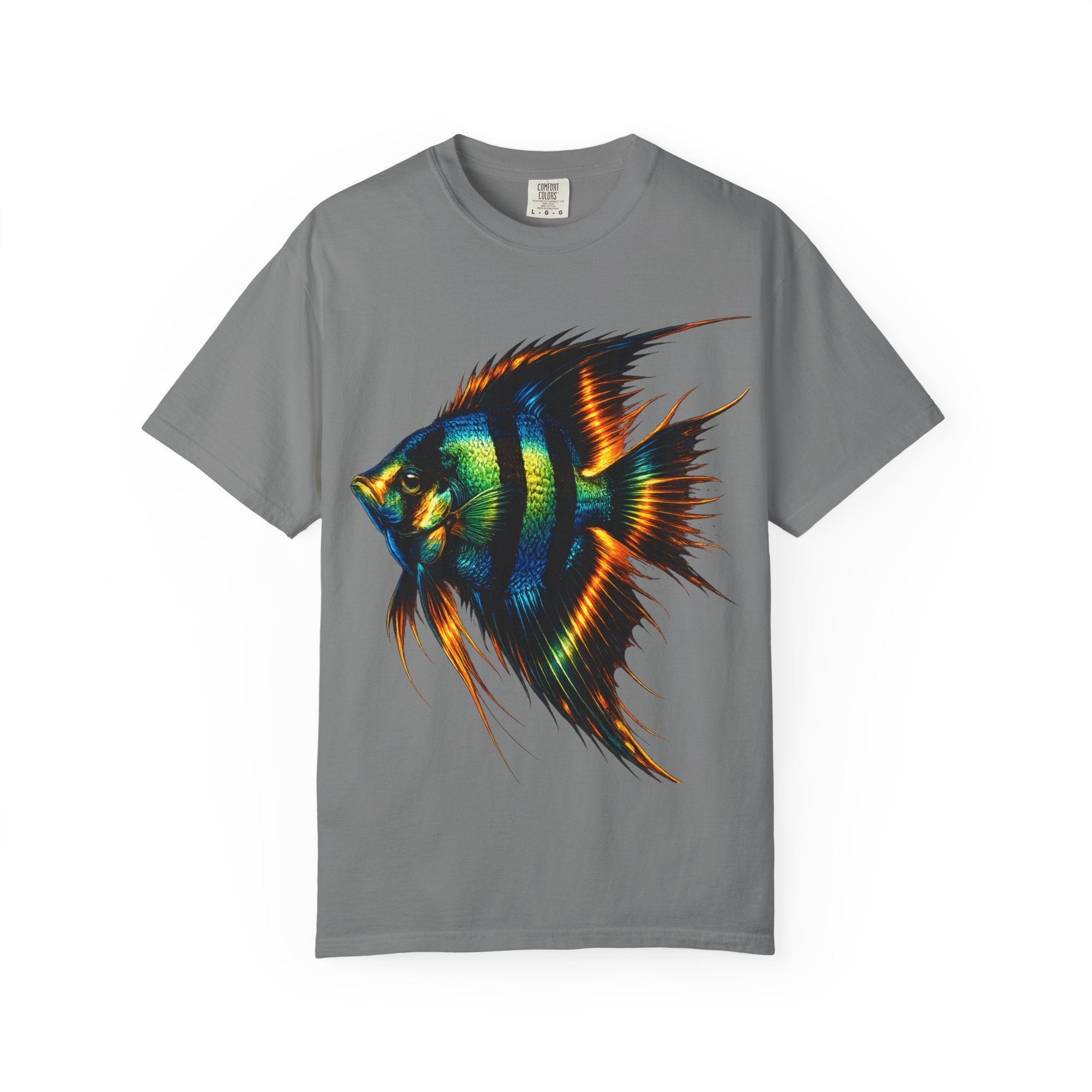 Angelfish Graphic T-Shirt — Vibrant Tropical Fish Illustration