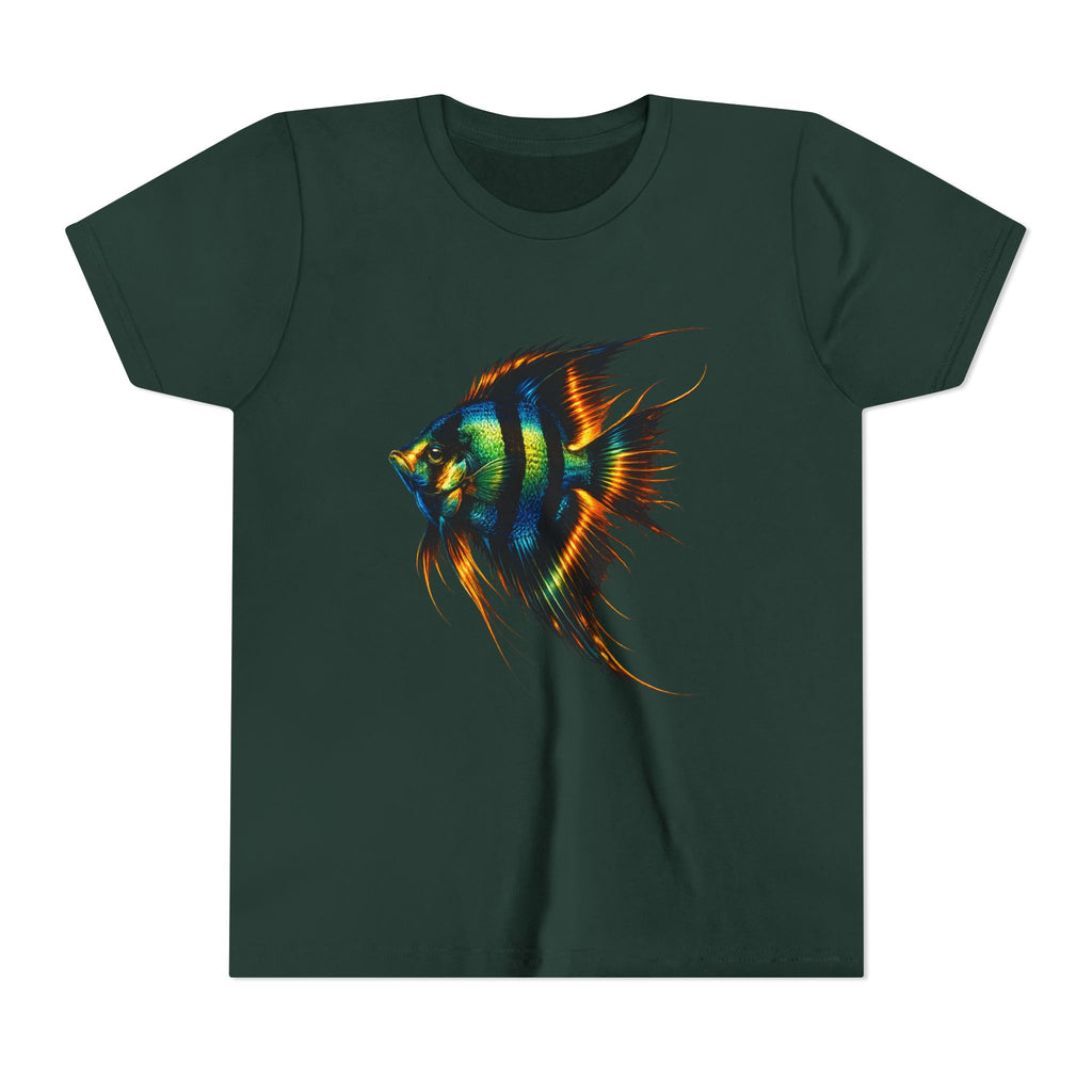 Angelfish Youth Tee – Colorful Aquarium Fish Graphic Shirt for Kids