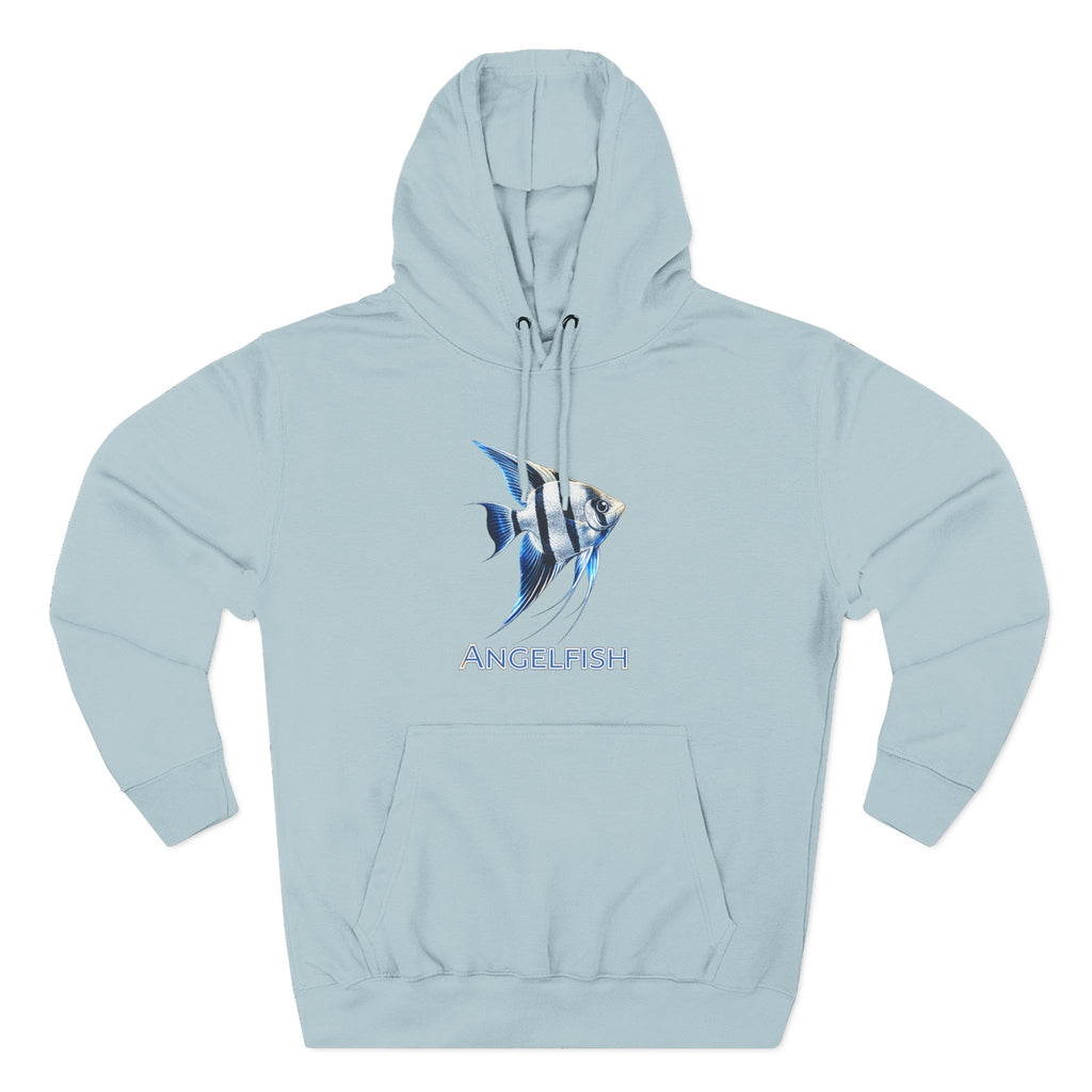 Angelfish Graphic Hoodie — Blue Aquarium Fish Pullover