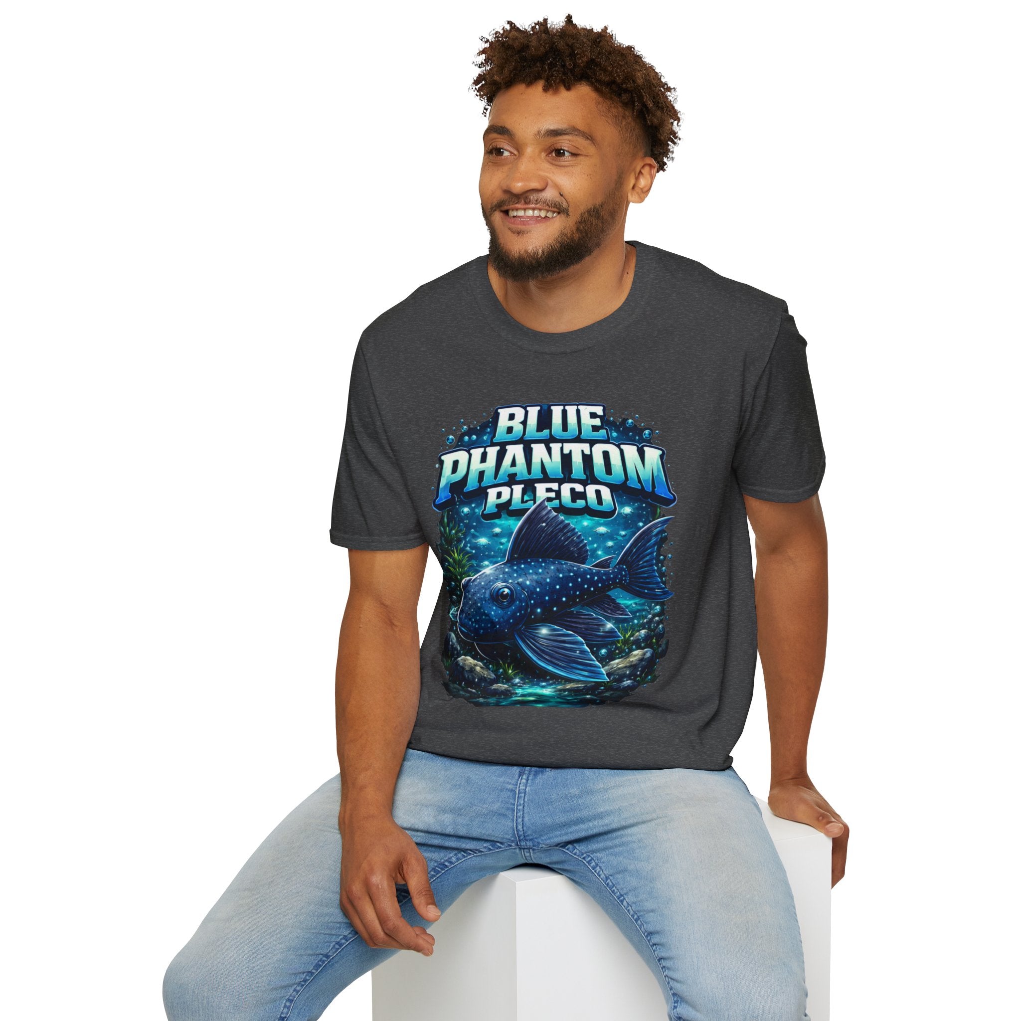 Blue Phantom Pleco T-Shirt — Graphic Aquarium Fish Tee