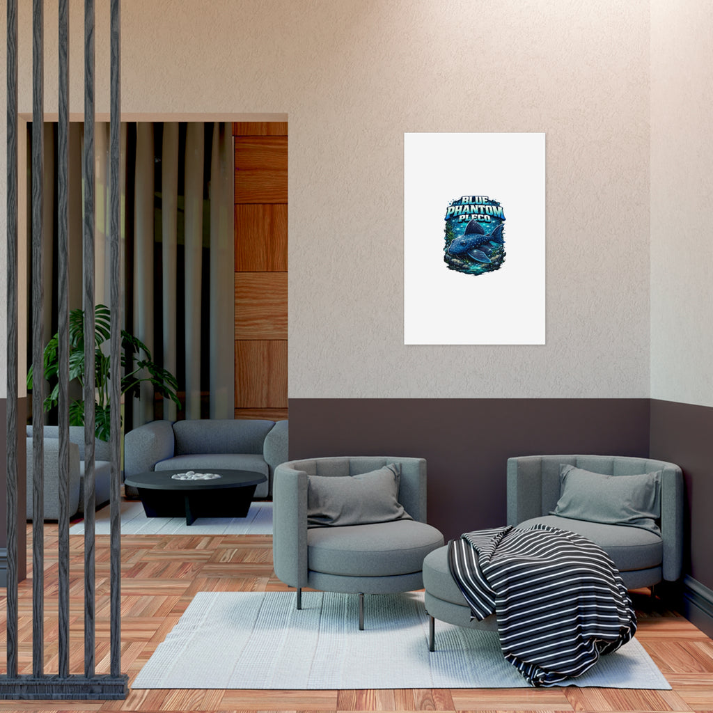 Blue Phantom Pleco L-128 – Premium Uncoated Matte Poster