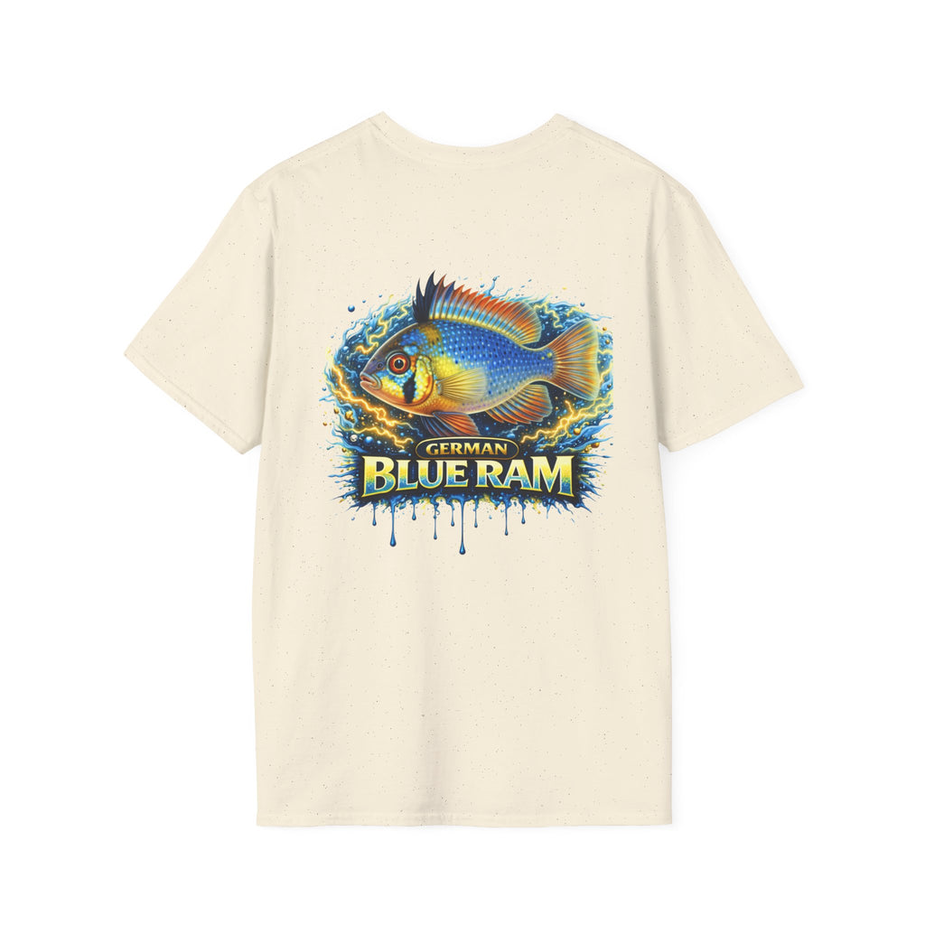 German Blue Ram Fish T-Shirt — Colorful Aquarium Cichlid Tee