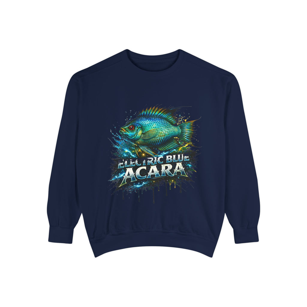 Electric Blue Acara – Garment-Dyed Premium Sweatshirt