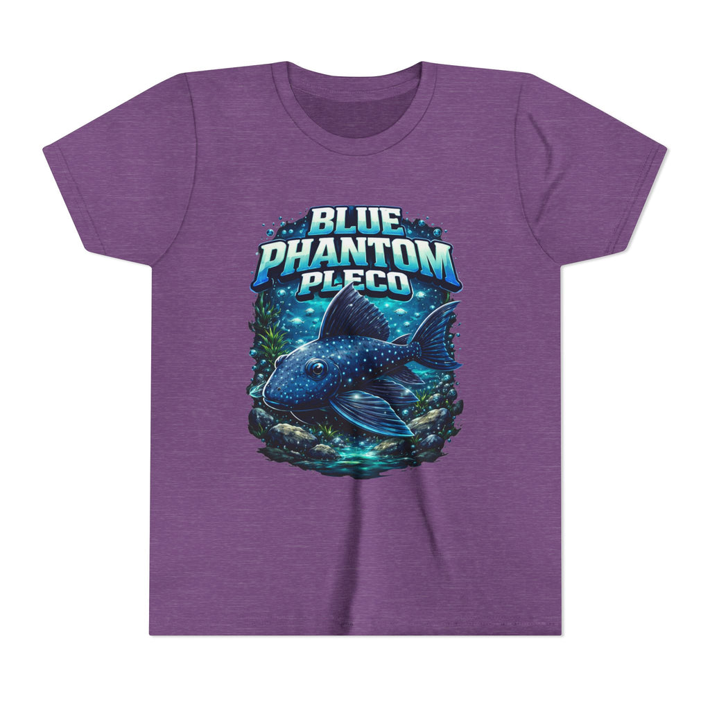 Blue Phantom Pleco Youth Tee – Kids Fish Aquarium T-Shirt