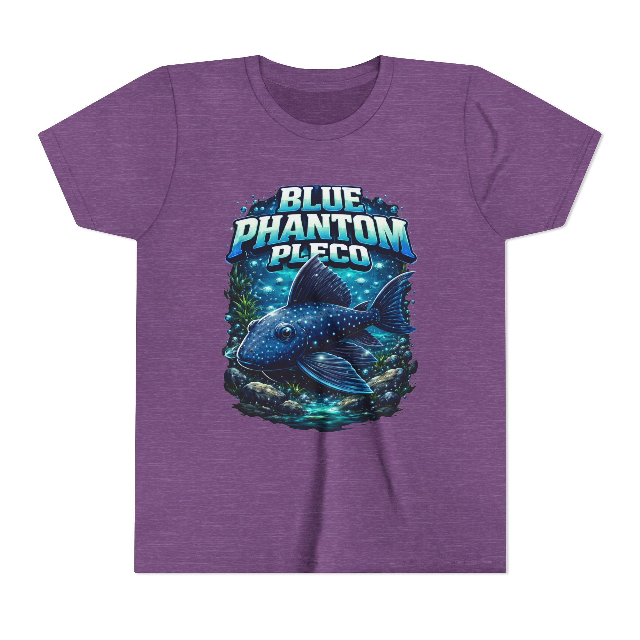 Blue Phantom Pleco Youth Tee – Kids Fish Aquarium T-Shirt