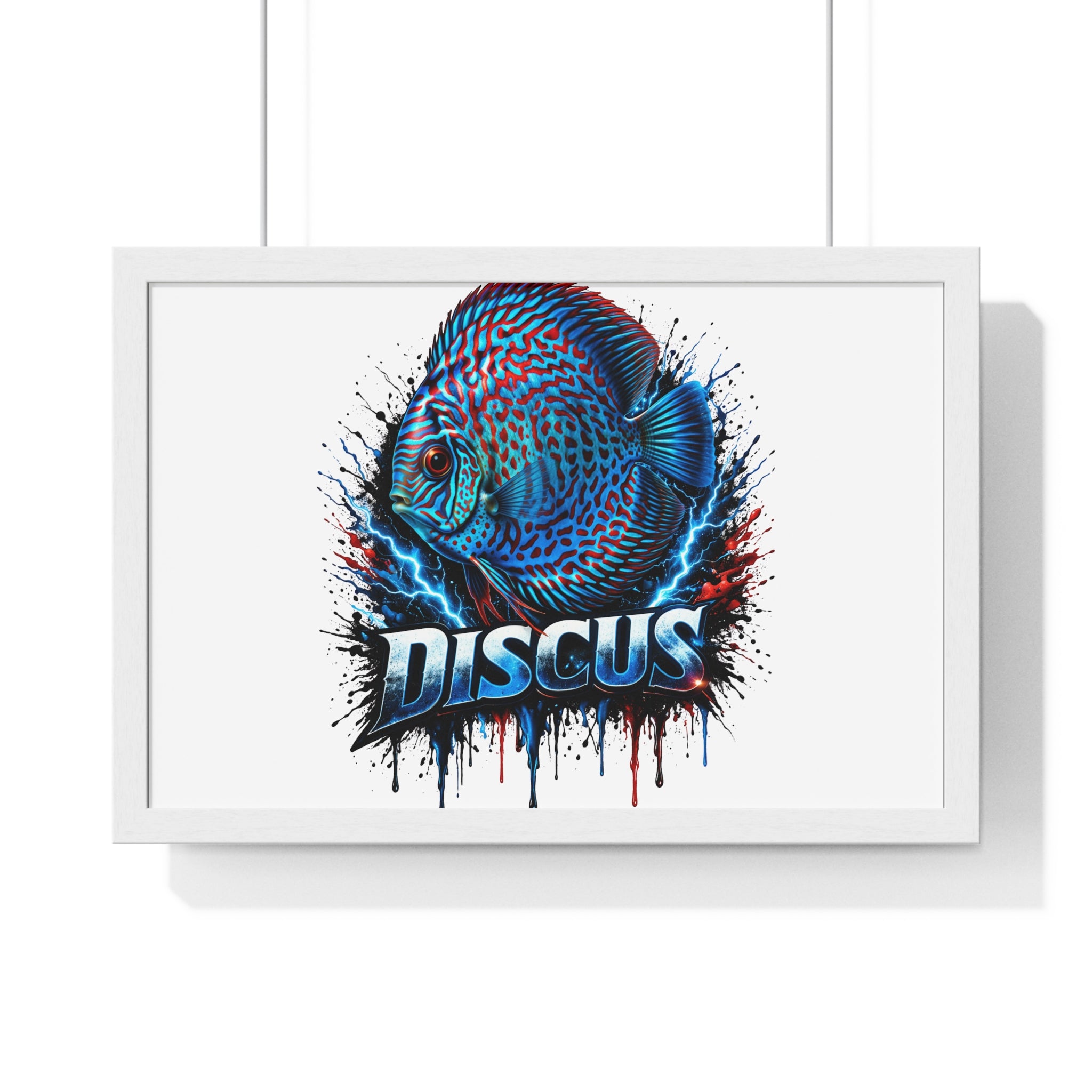 Discus Fish Framed Poster — Colorful Aquarium Artwork