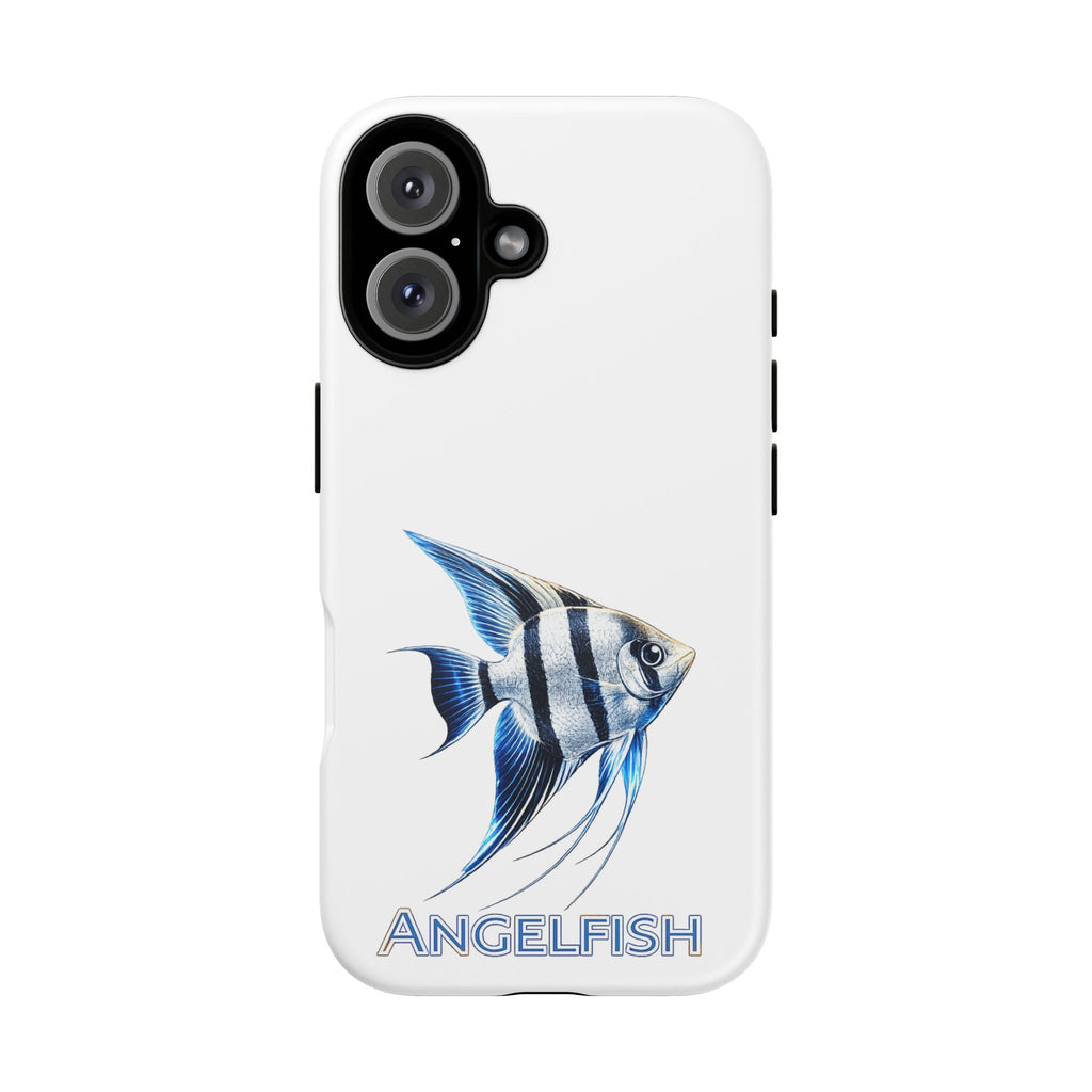 Angelfish Tough Phone Case – Durable Protective Case with Blue Tropical Fish Design