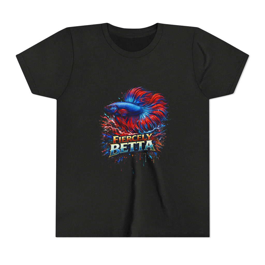 Fiercely Betta Youth Tee - Colorful Betta Fish Graphic Shirt