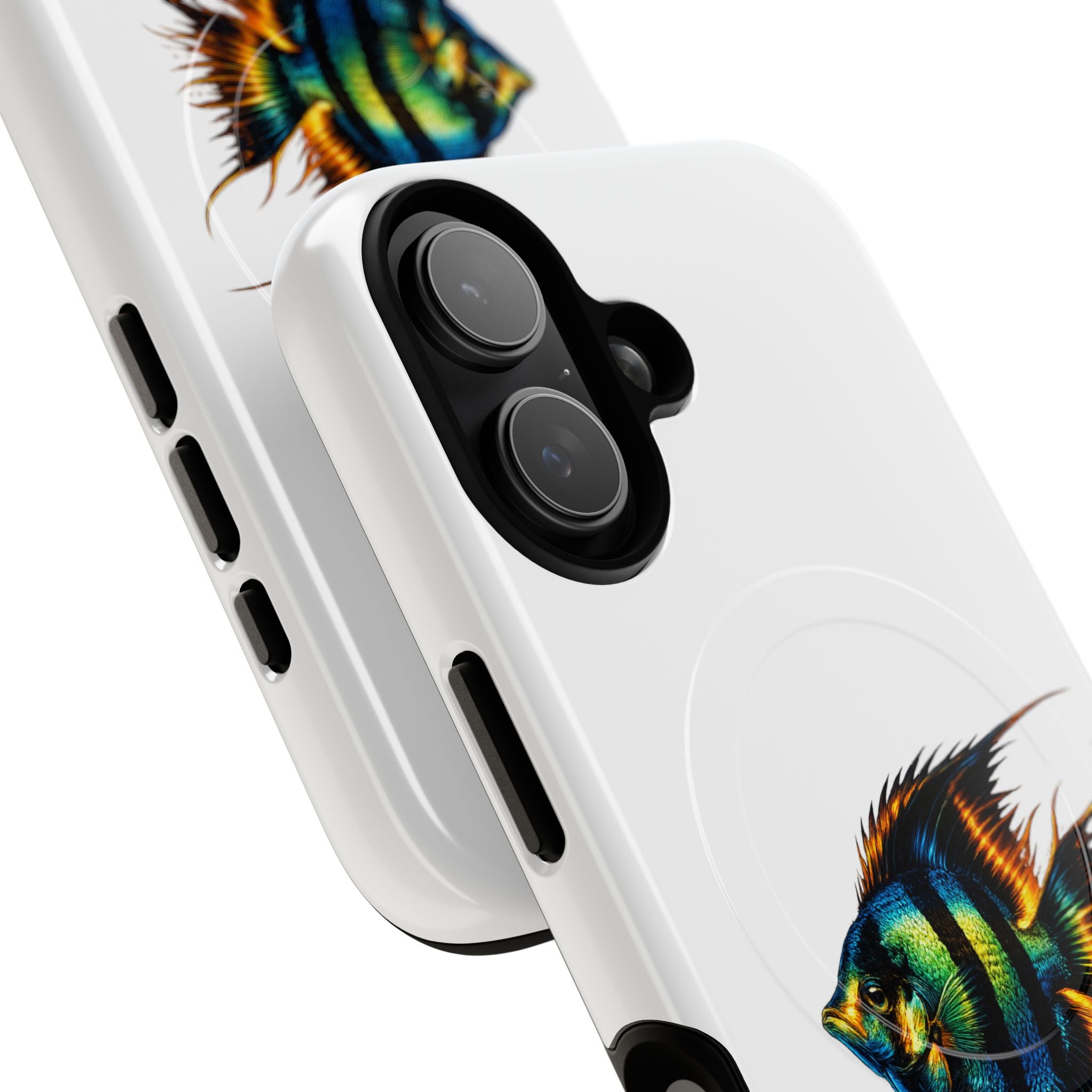 Angelfish Art Tough Magnetic Phone Case — Colorful Aquarium Fish iPhone Cover