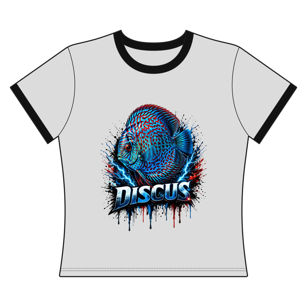 Discus Fish Graphic Tee — Women's Ringer T-Shirt