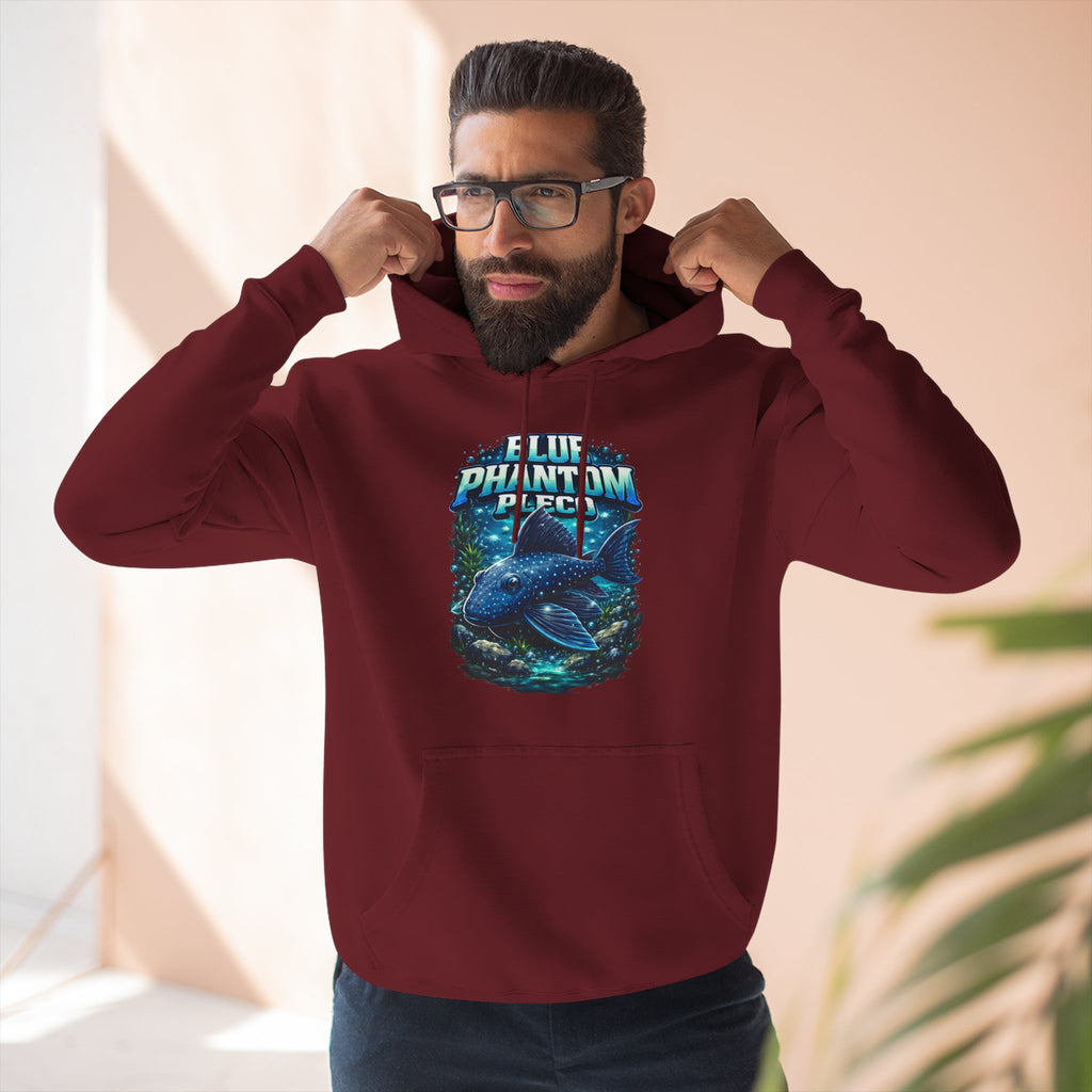 Blue Phantom Pleco L128 Hoodies | Premium Fish Keeper Streetwear | Inverness Ink