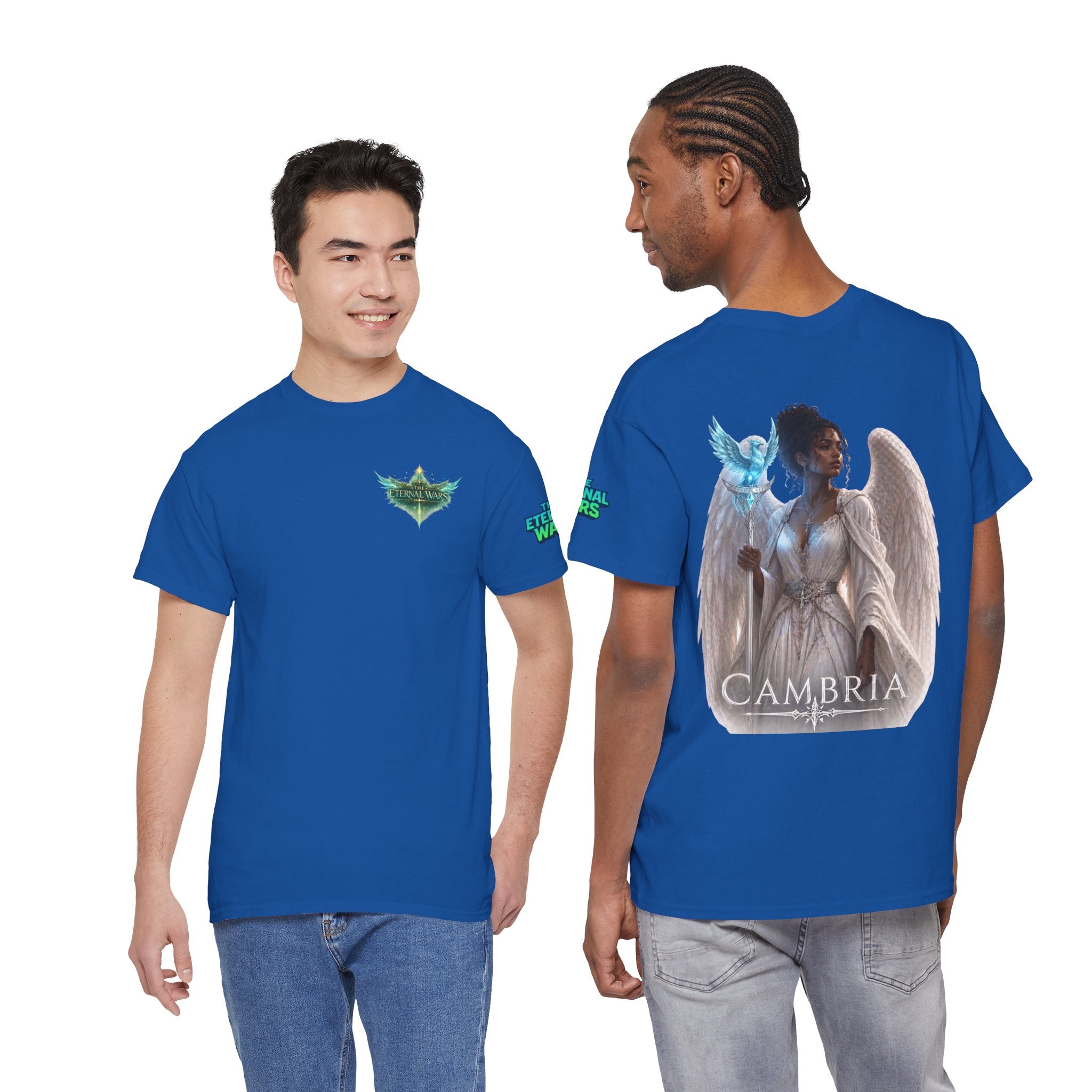 The Eternal Wars Graphic Tee – "Cambria" Winged Warrior Shirt