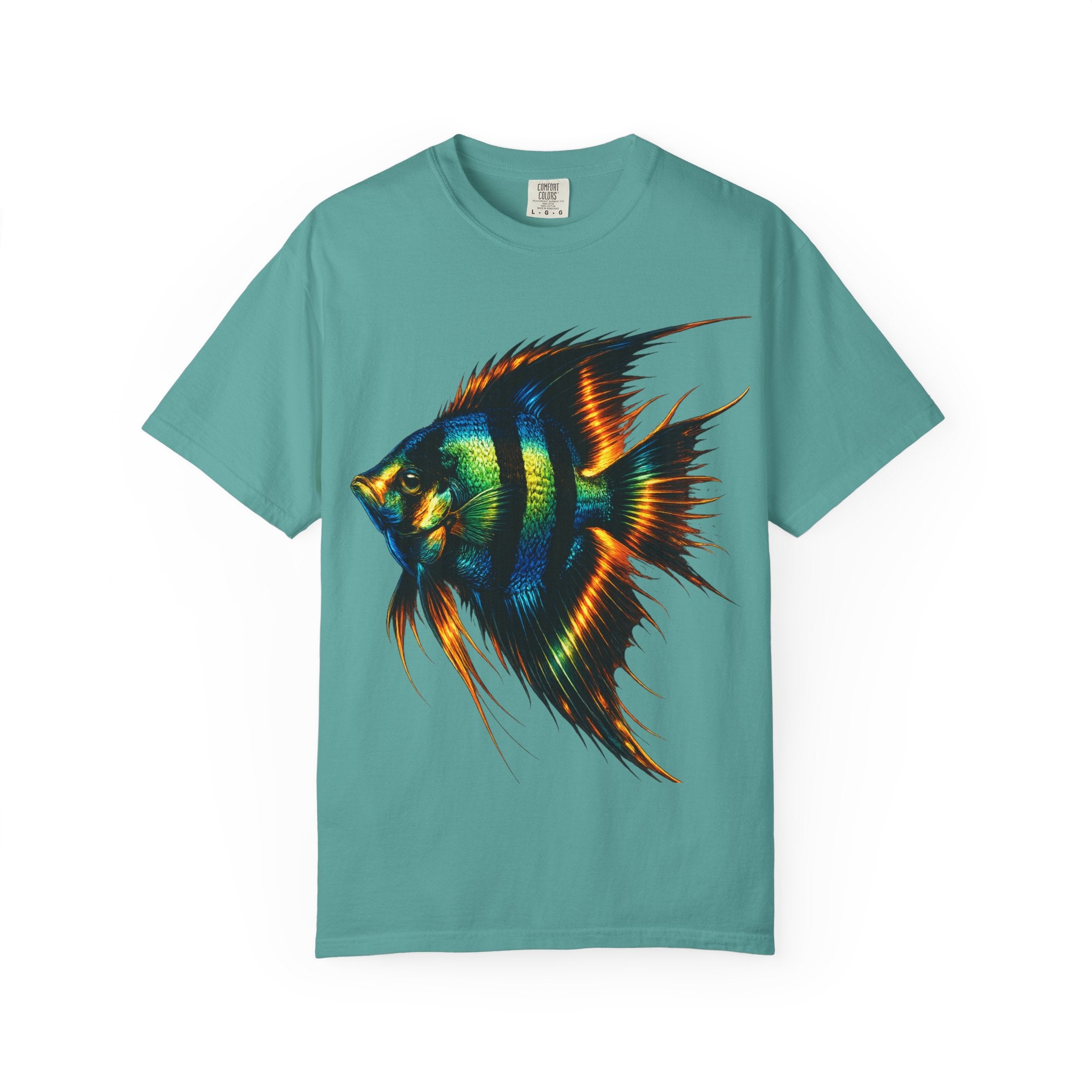 Angelfish Graphic T-Shirt — Vibrant Tropical Fish Illustration