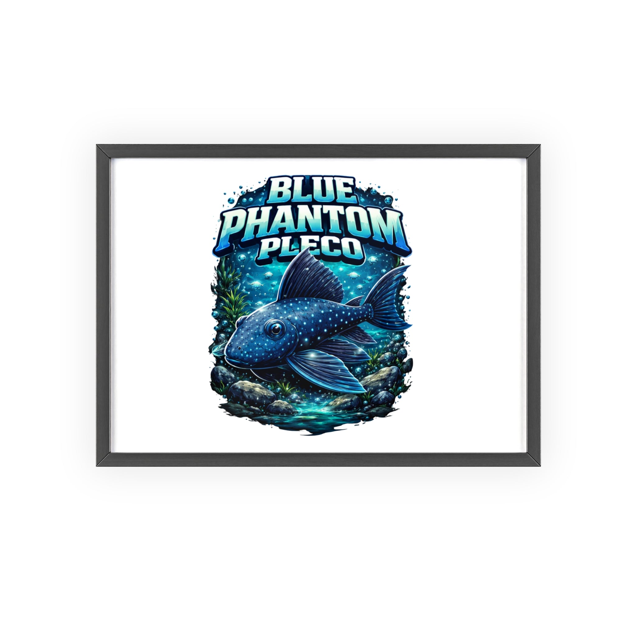 Blue Phantom Pleco Poster — Framed Aquarium Fish Wall Art