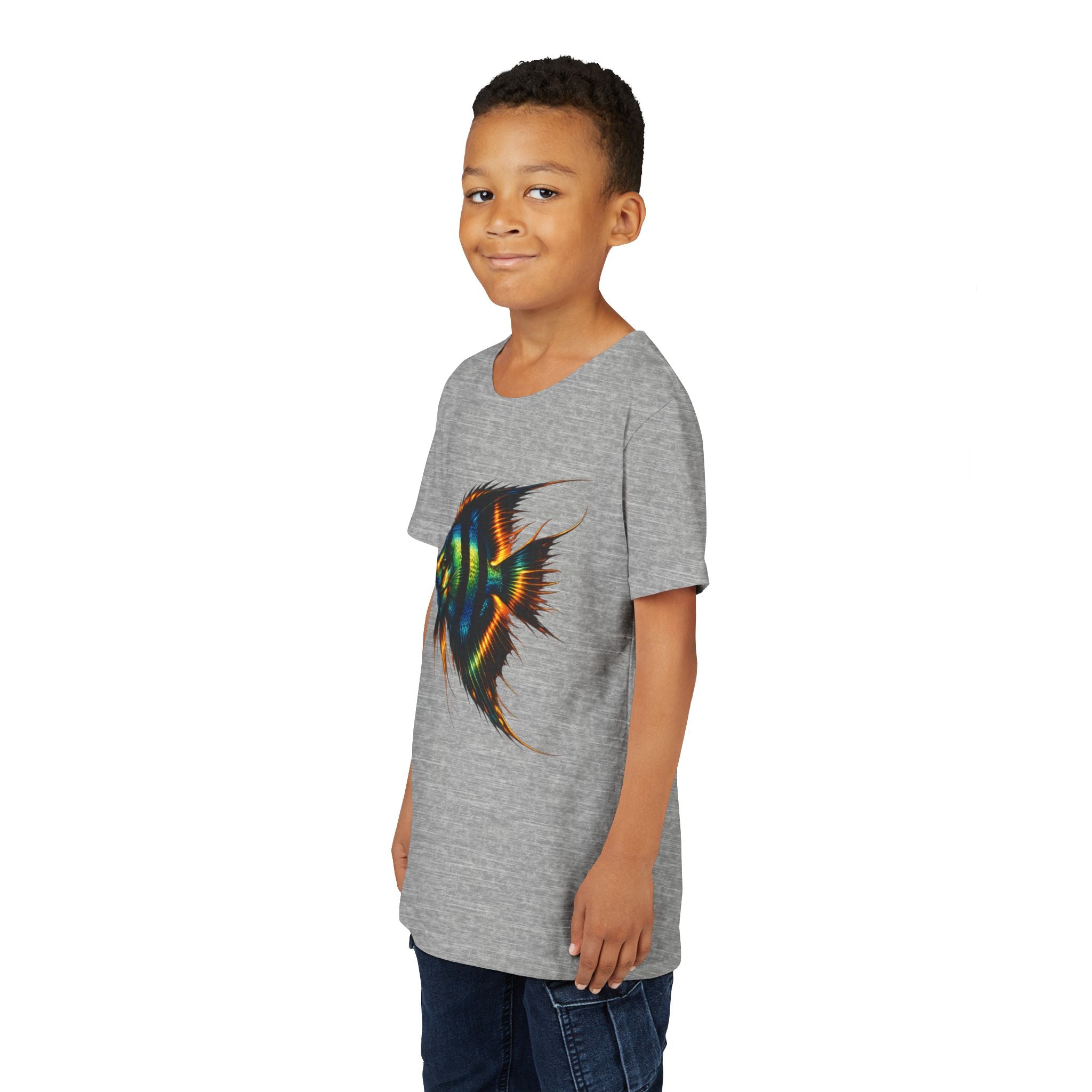 Angelfish Youth Tee – Colorful Aquarium Fish Graphic Shirt for Kids