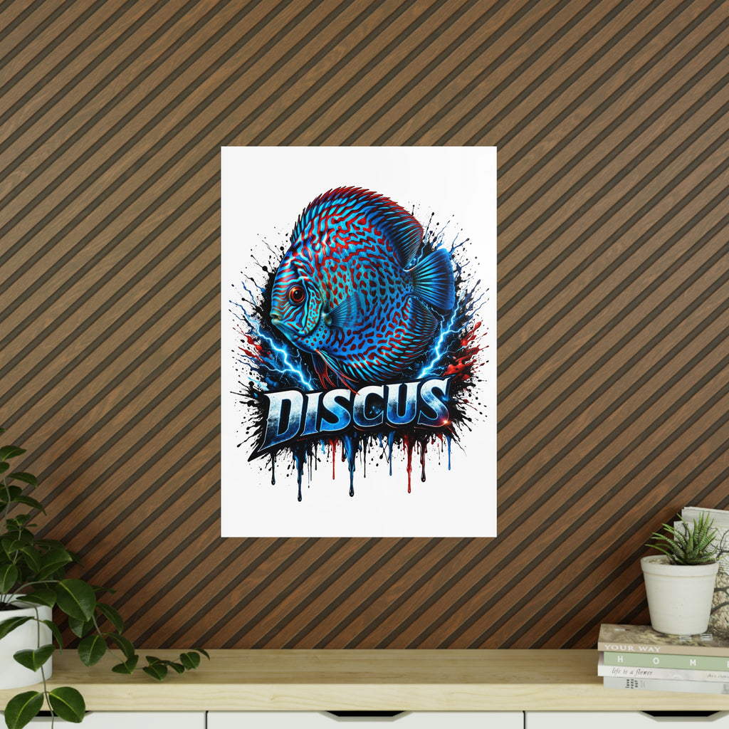 Discus Fish Photopaper Poster – Vibrant Aquarium Wall Art