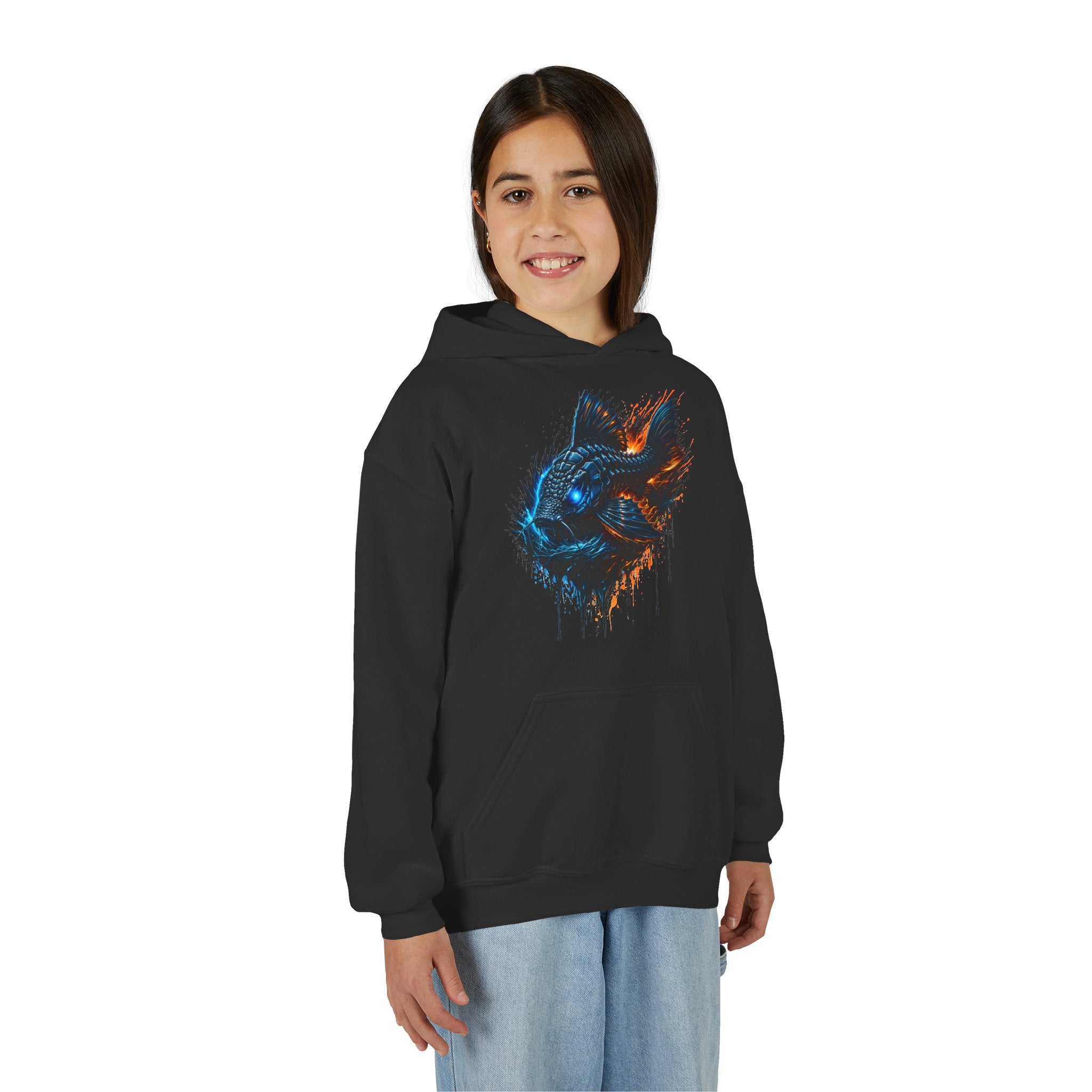Armored Pleco L-185 – Youth Premium Hooded Sweatshirt