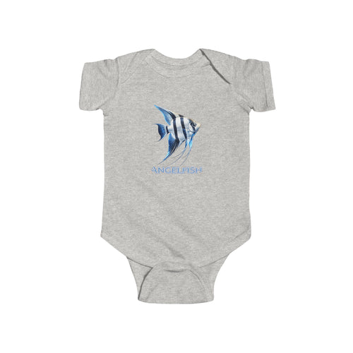 Angelfish Baby Bodysuit — Blue Aquarium Fish Infant Onesie