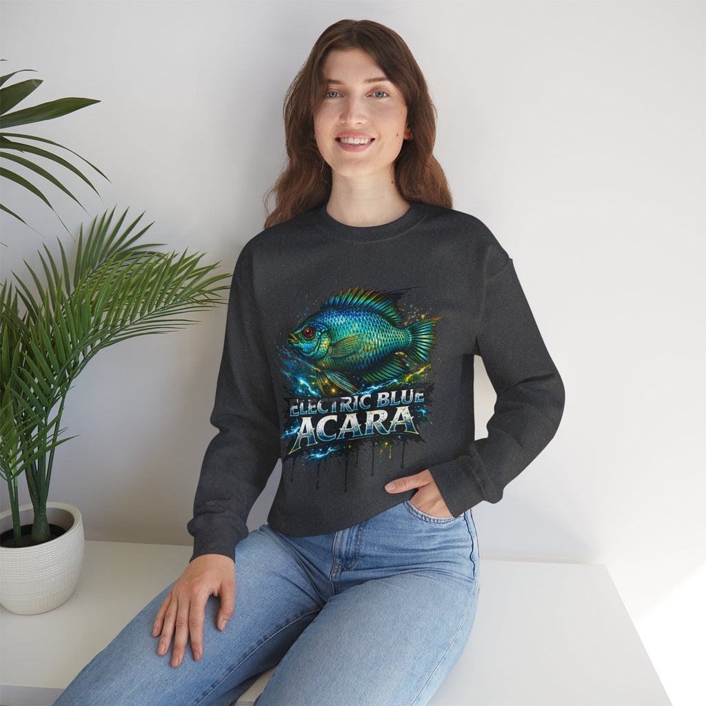 Electric Blue Acara – Heavy Blend™ Crewneck Sweatshirt