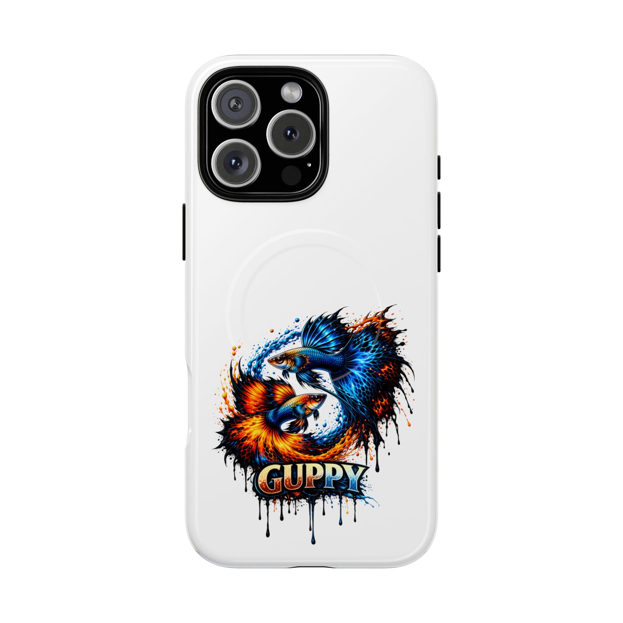 Fire & Ice Guppy – "Neon Flare" Magnetic Impact Case