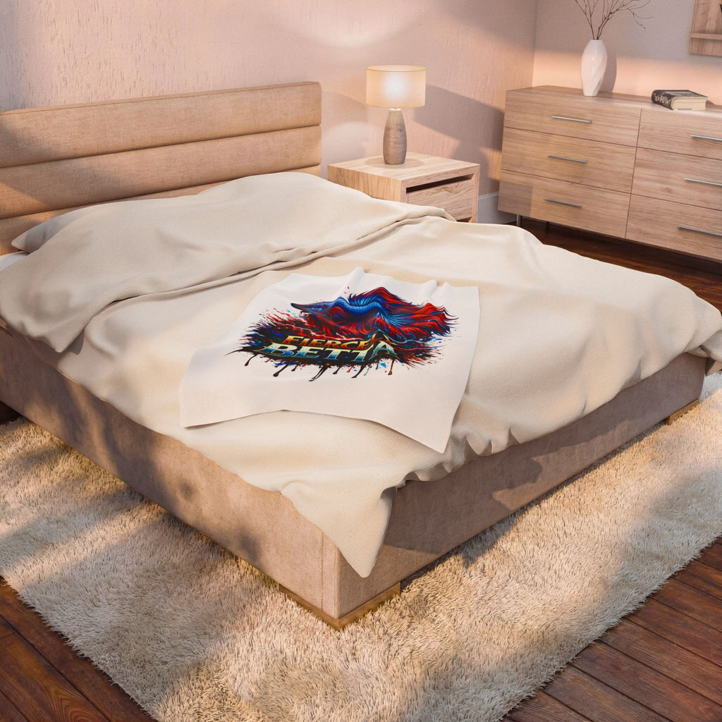 Fiercely Betta Plush Blanket — Vibrant Betta Fish Throw for Fish Lovers