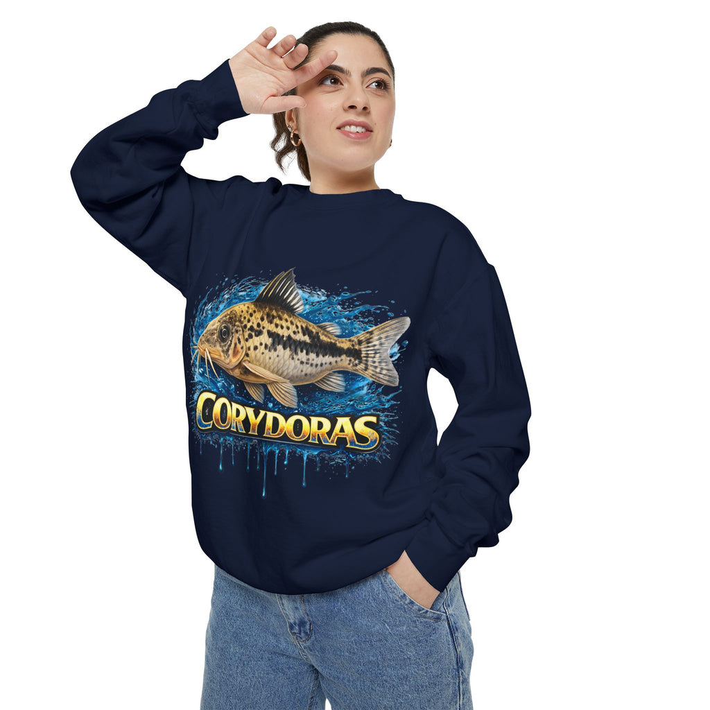 Corydoras Fish Sweatshirt — Aquatic Aquarium Catfish Graphic Crewneck