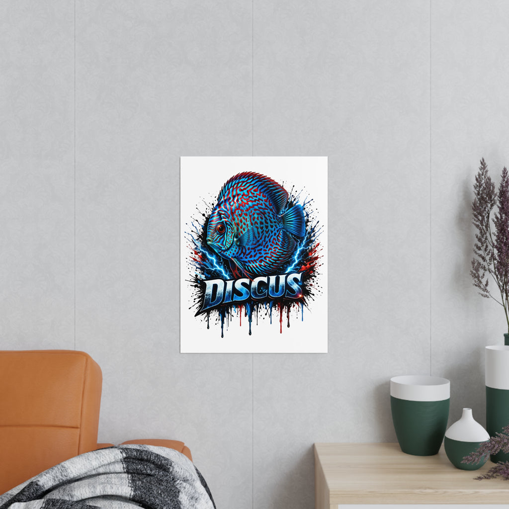 Discus Fish Photopaper Poster – Vibrant Aquarium Wall Art