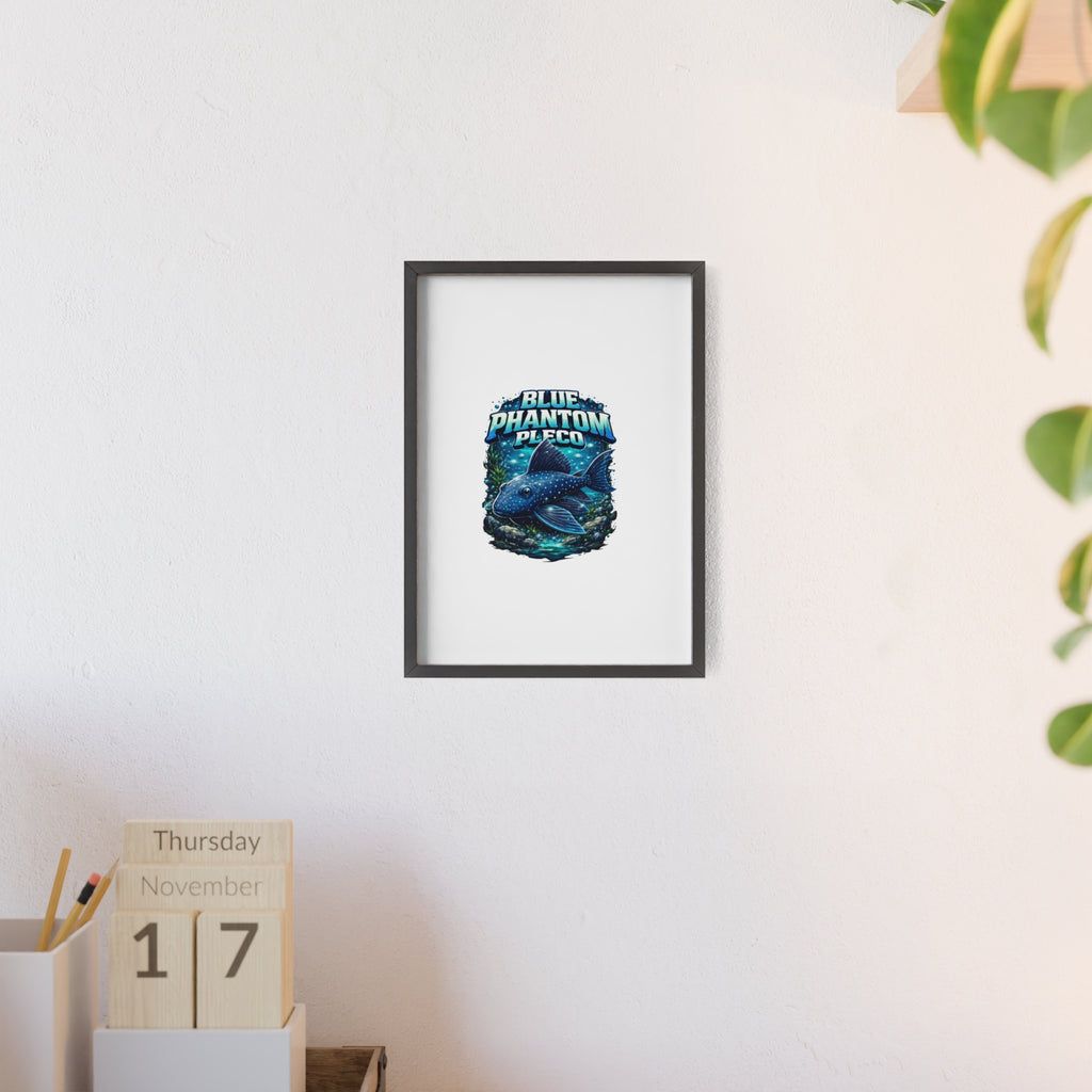 Blue Phantom Pleco Poster — Framed Aquarium Fish Wall Art