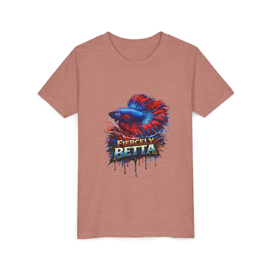Fiercely Betta Youth Tee - Colorful Betta Fish Graphic Shirt