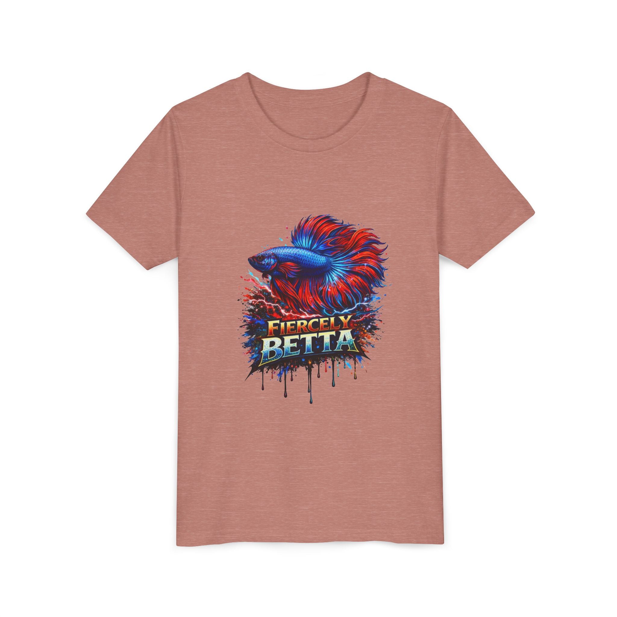 Fiercely Betta Youth Tee - Colorful Betta Fish Graphic Shirt