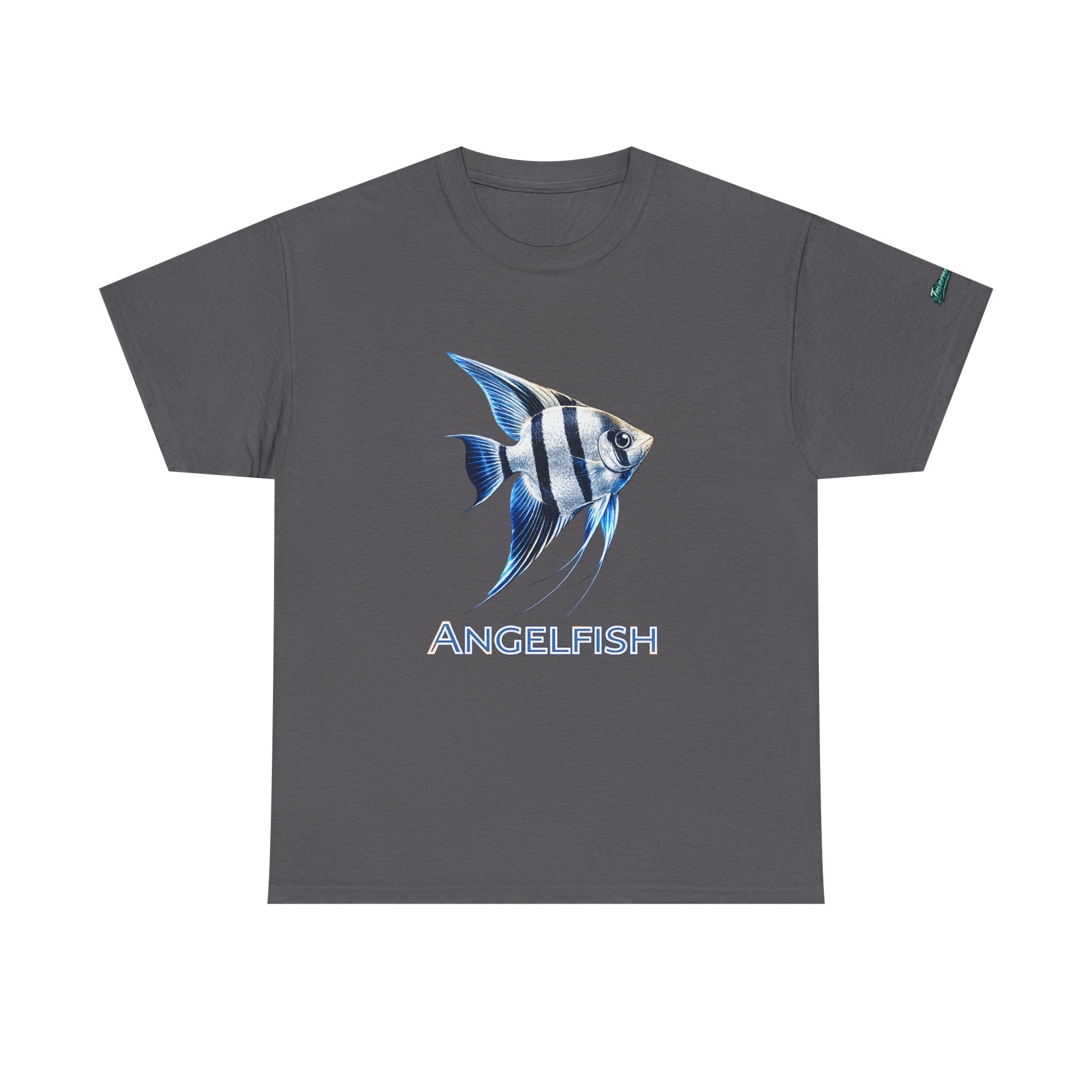 Angelfish Graphic Tee — Blue Tropical Fish Shirt