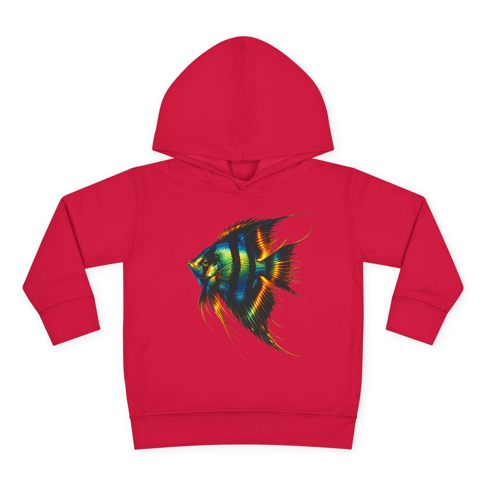 Toddler Hoodie with Colorful Angelfish Graphic