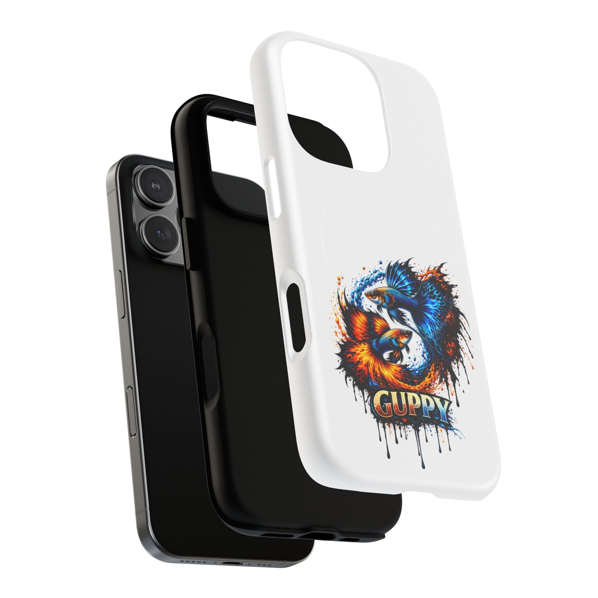 Fire & Ice Guppy – "Neon Flare" Magnetic Impact Case
