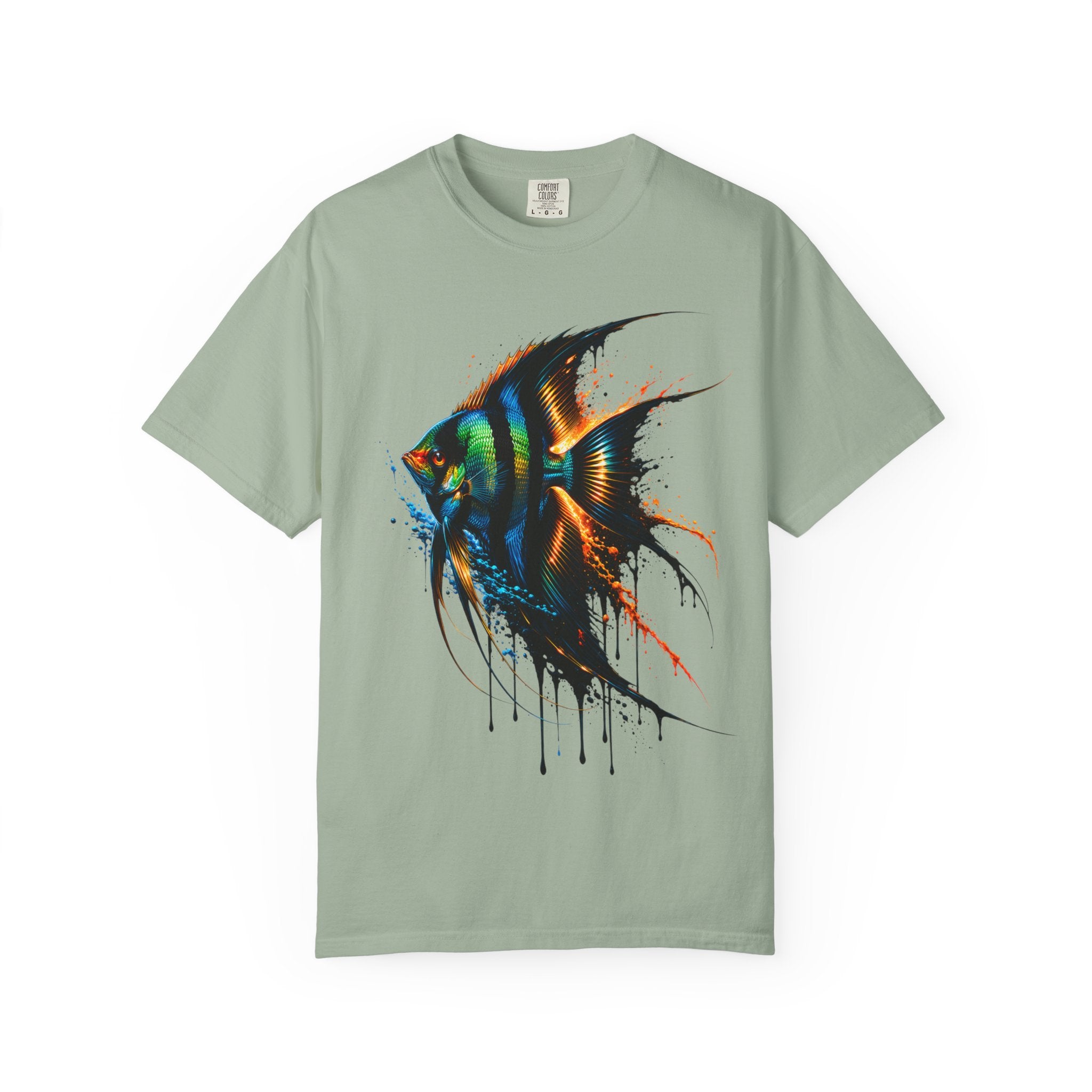 Vibrant Drip Angelfish Graphic Tee