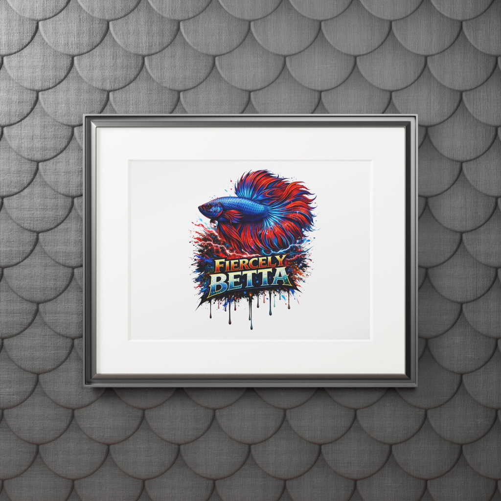 Fiercely Betta – Premium "Neon Flare" Mounted Fine Art Print