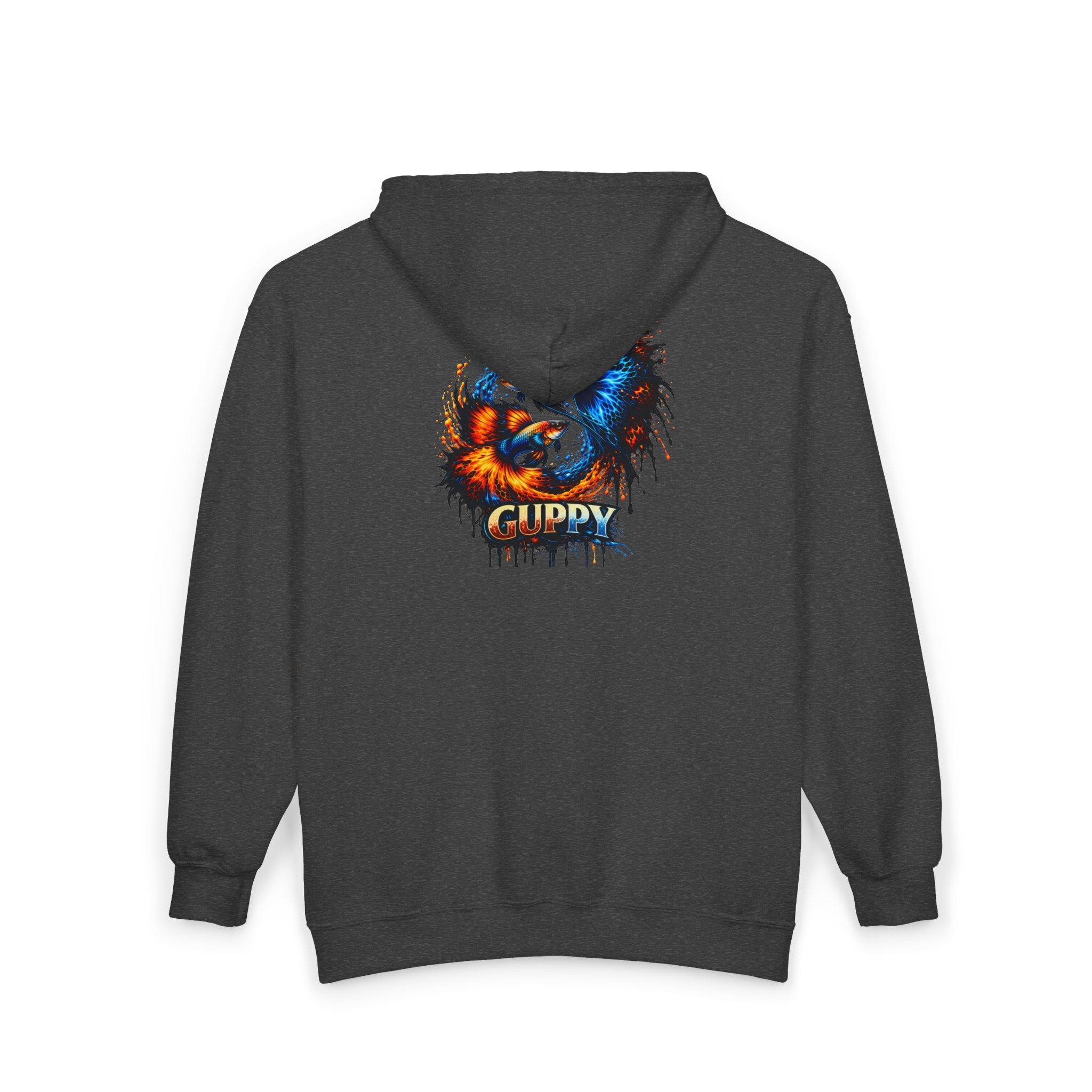 Fire & Ice Guppy – Premium "Neon Flare" Full-Zip Hoodie