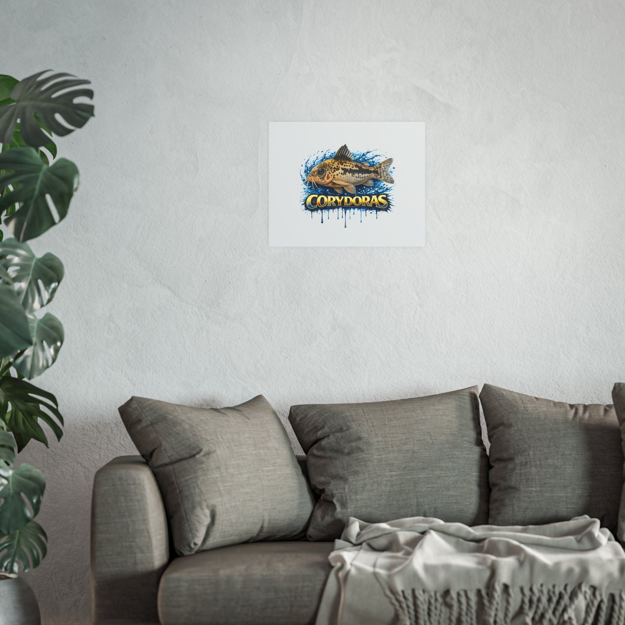Corydoras Fish Poster — Decorative Aquarium Art Print (Satin/Matte)