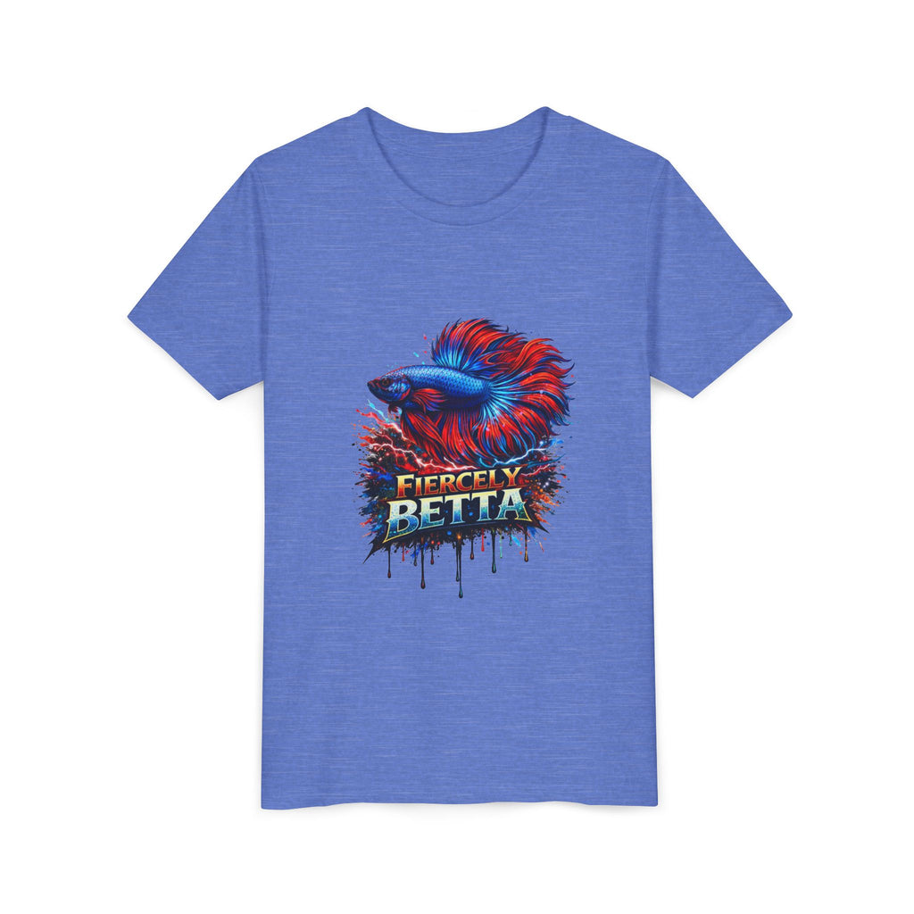 Fiercely Betta Youth Tee - Colorful Betta Fish Graphic Shirt