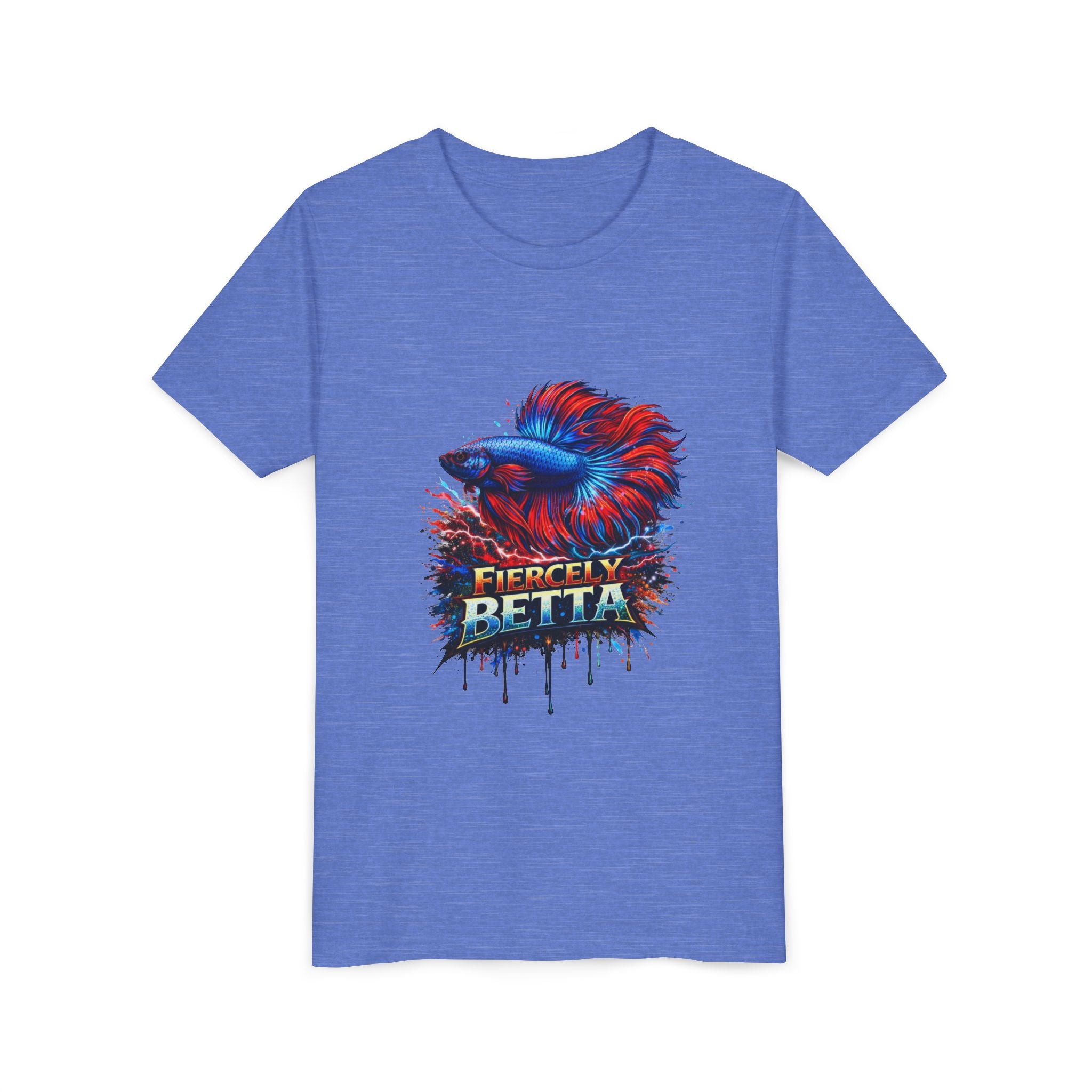 Fiercely Betta Youth Tee - Colorful Betta Fish Graphic Shirt