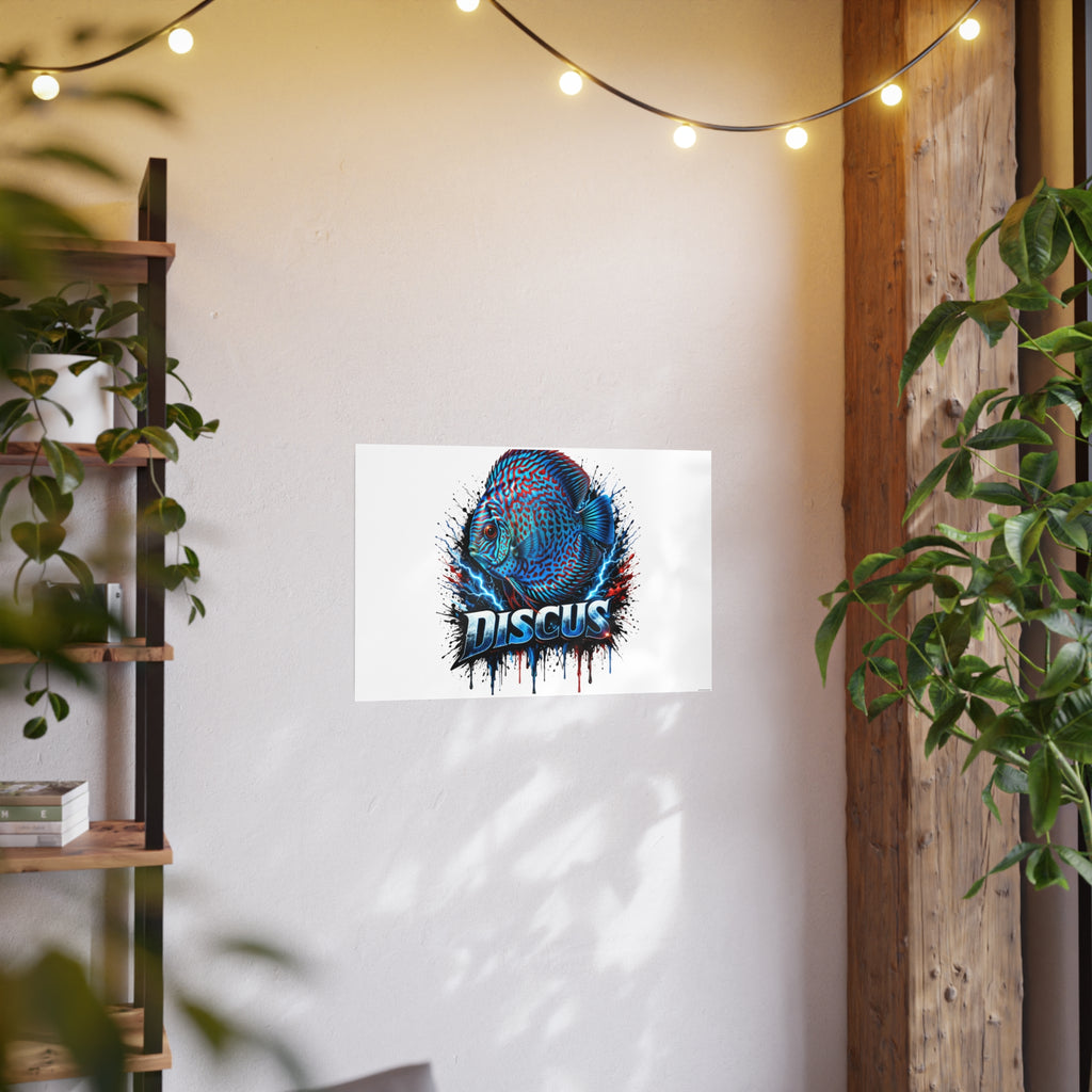 Discus Fish Art Poster — Vibrant Aquarium Wall Print