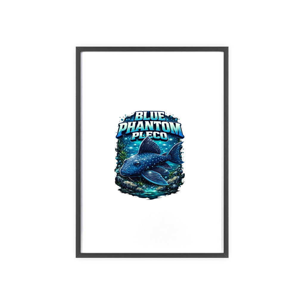 Blue Phantom Pleco Poster — Framed Aquarium Fish Wall Art