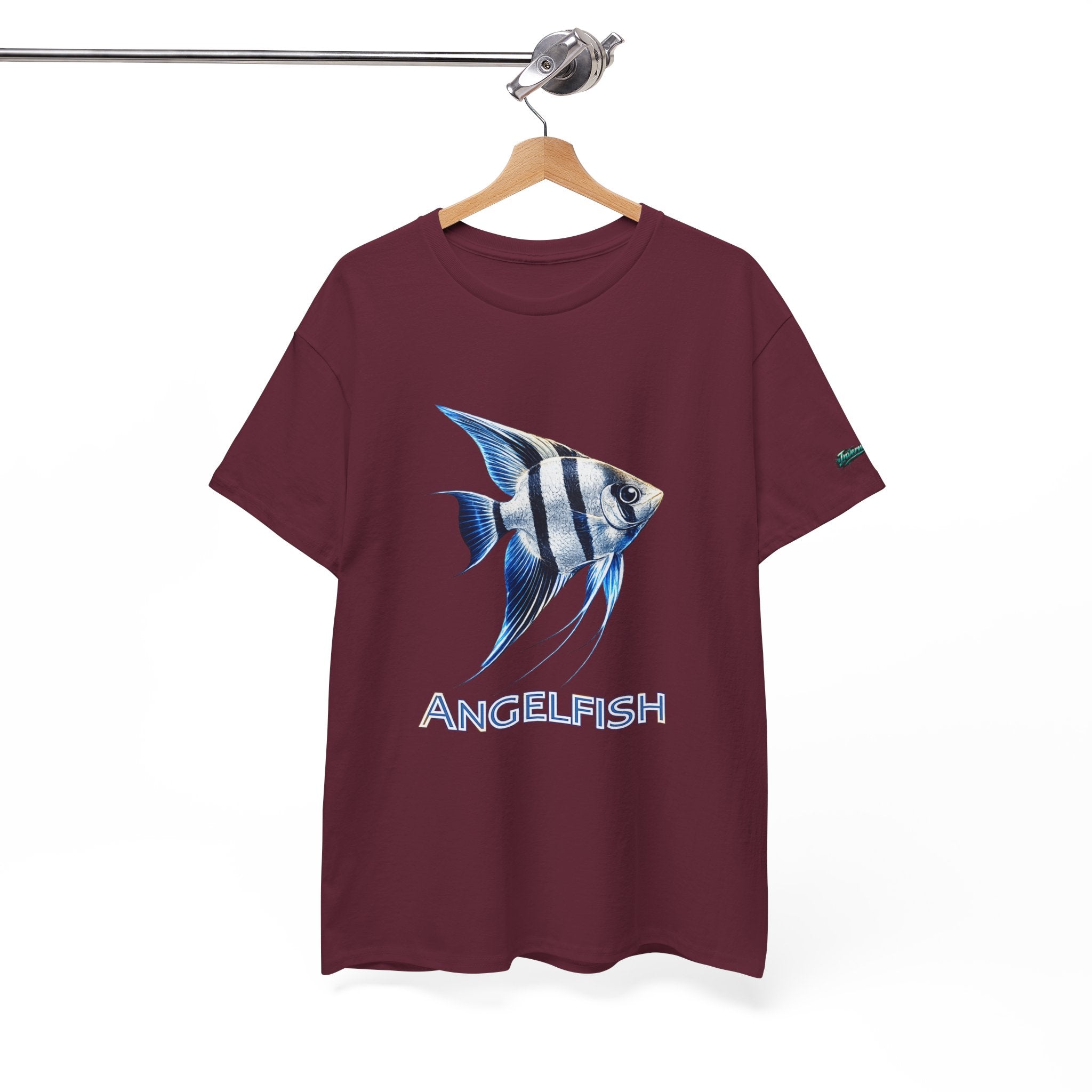 Angelfish Graphic Tee — Blue Tropical Fish Shirt