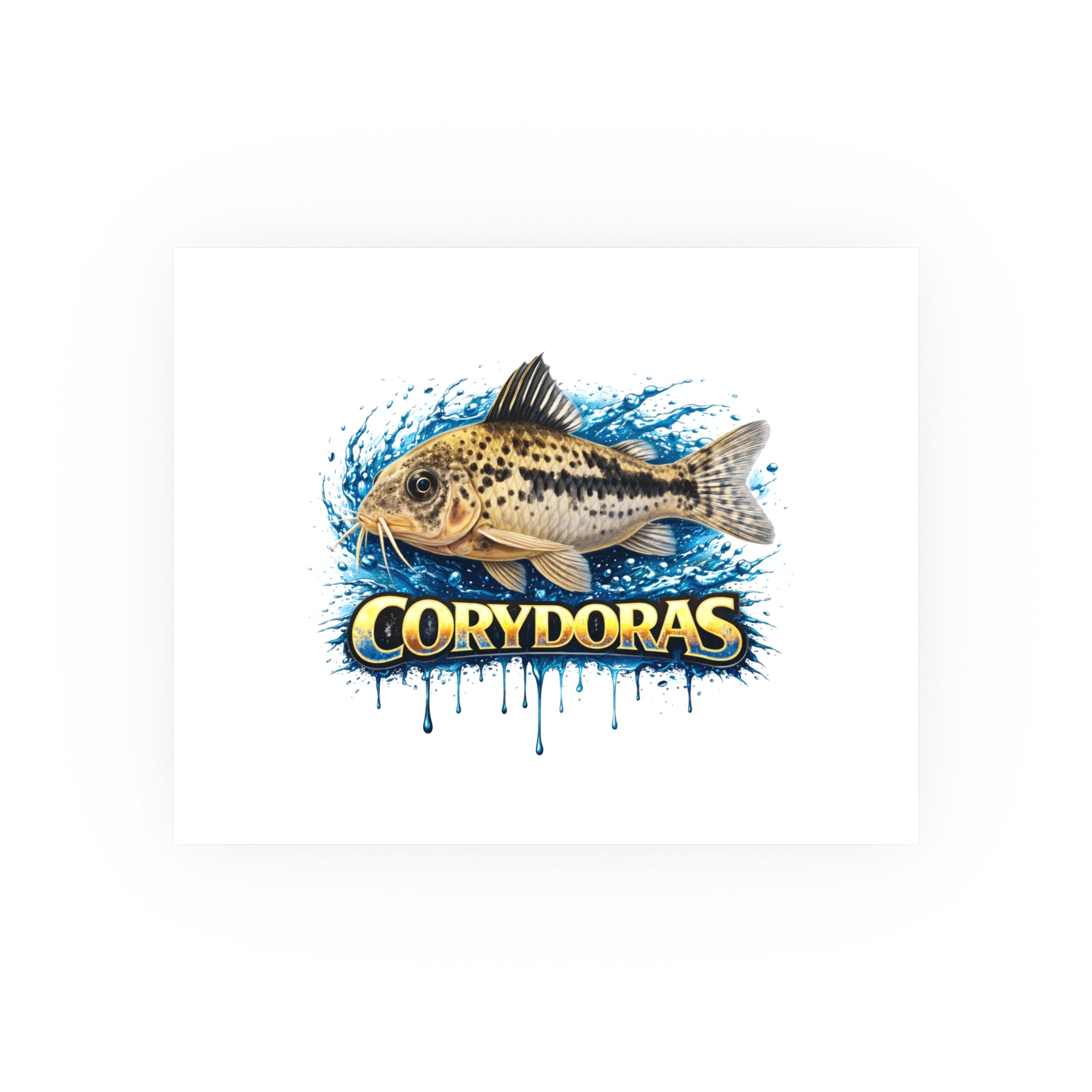 Corydoras Fish Poster — Decorative Aquarium Art Print (Satin/Matte)
