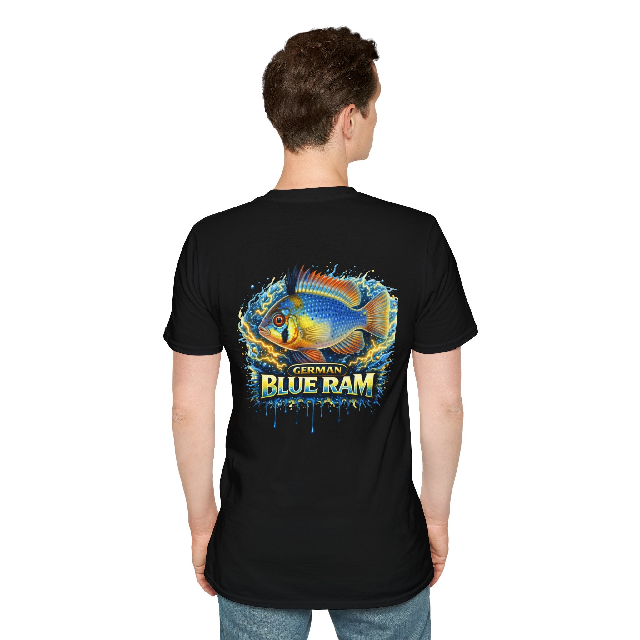 German Blue Ram Fish T-Shirt — Colorful Aquarium Cichlid Tee