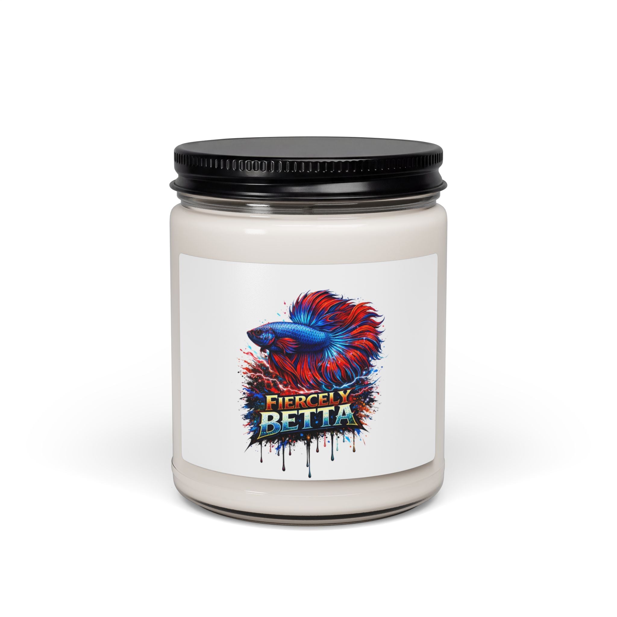 Fiercely Betta – Premium "Neon Flare" Soy Candle — 9oz Scented Jar Candle