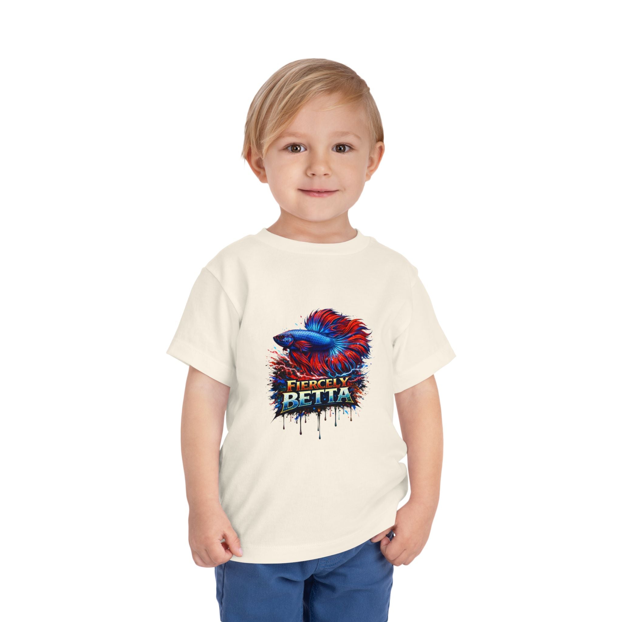 Toddler Tee - 'Fierce Betta' Colorful Betta Fish Graphic Shirt for Kids