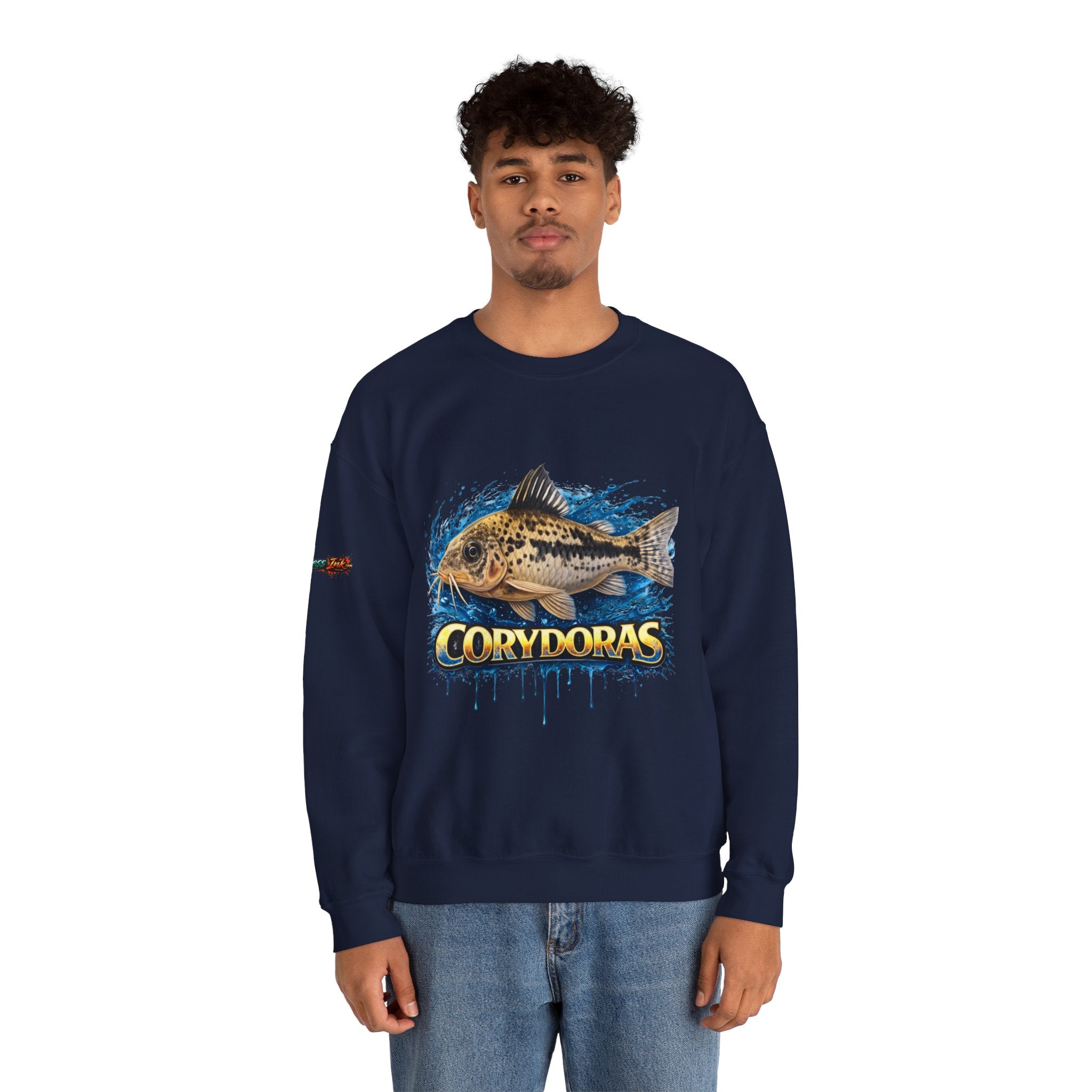 Peppered Corydoras Fish Crewneck Sweatshirt – Aquatic Aquarium Lover Tee