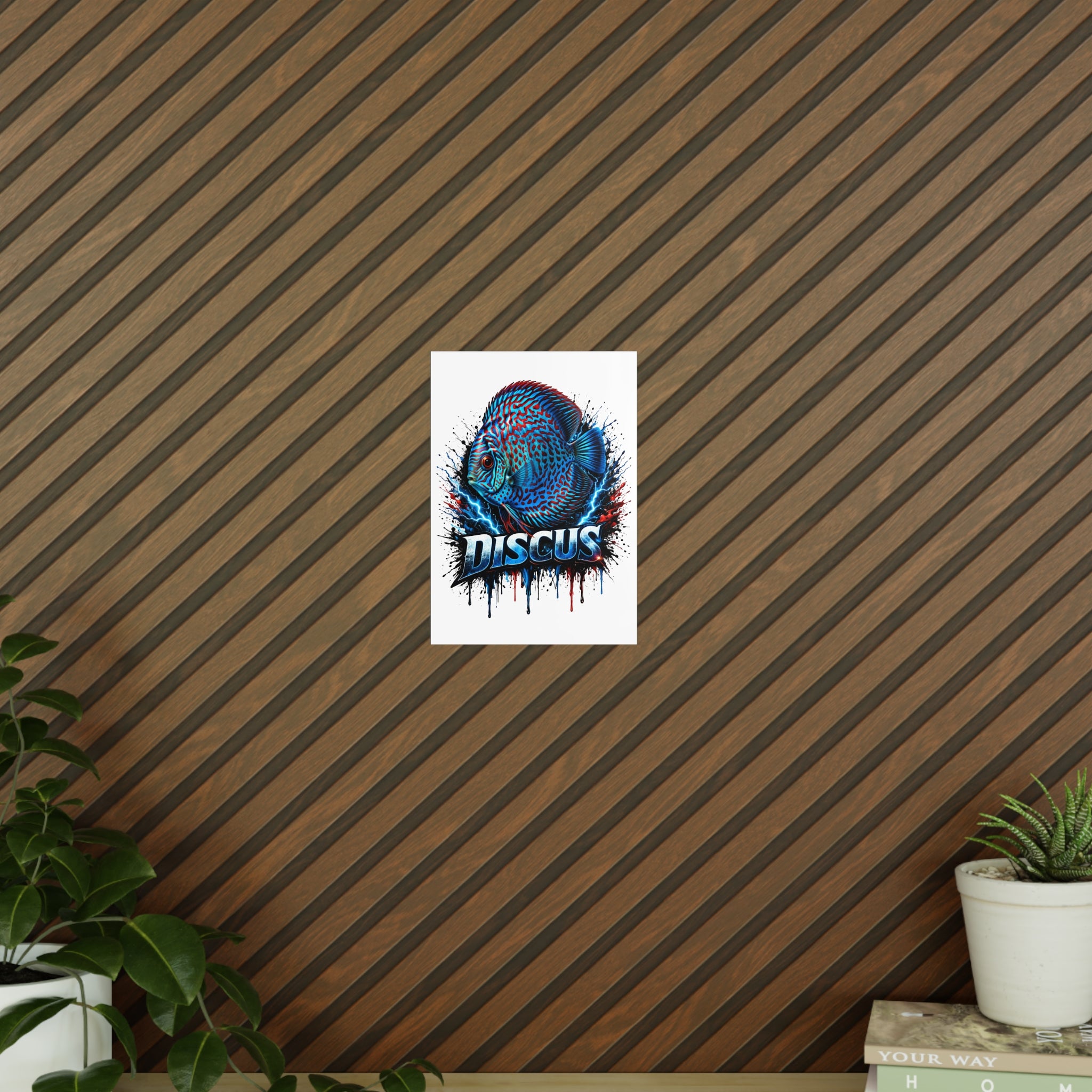 Discus Fish Photopaper Poster – Vibrant Aquarium Wall Art