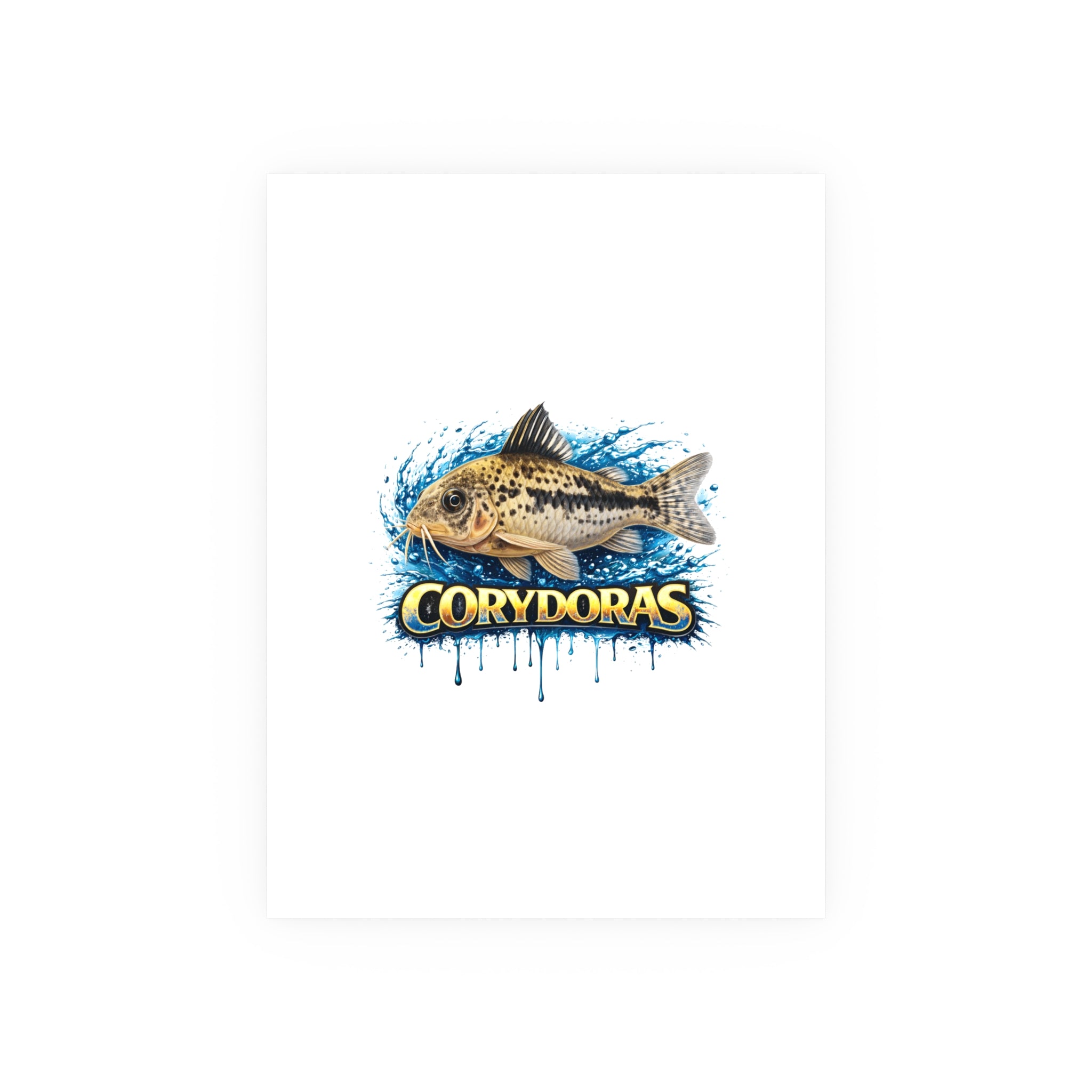 Corydoras Fish Poster — Decorative Aquarium Art Print (Satin/Matte)