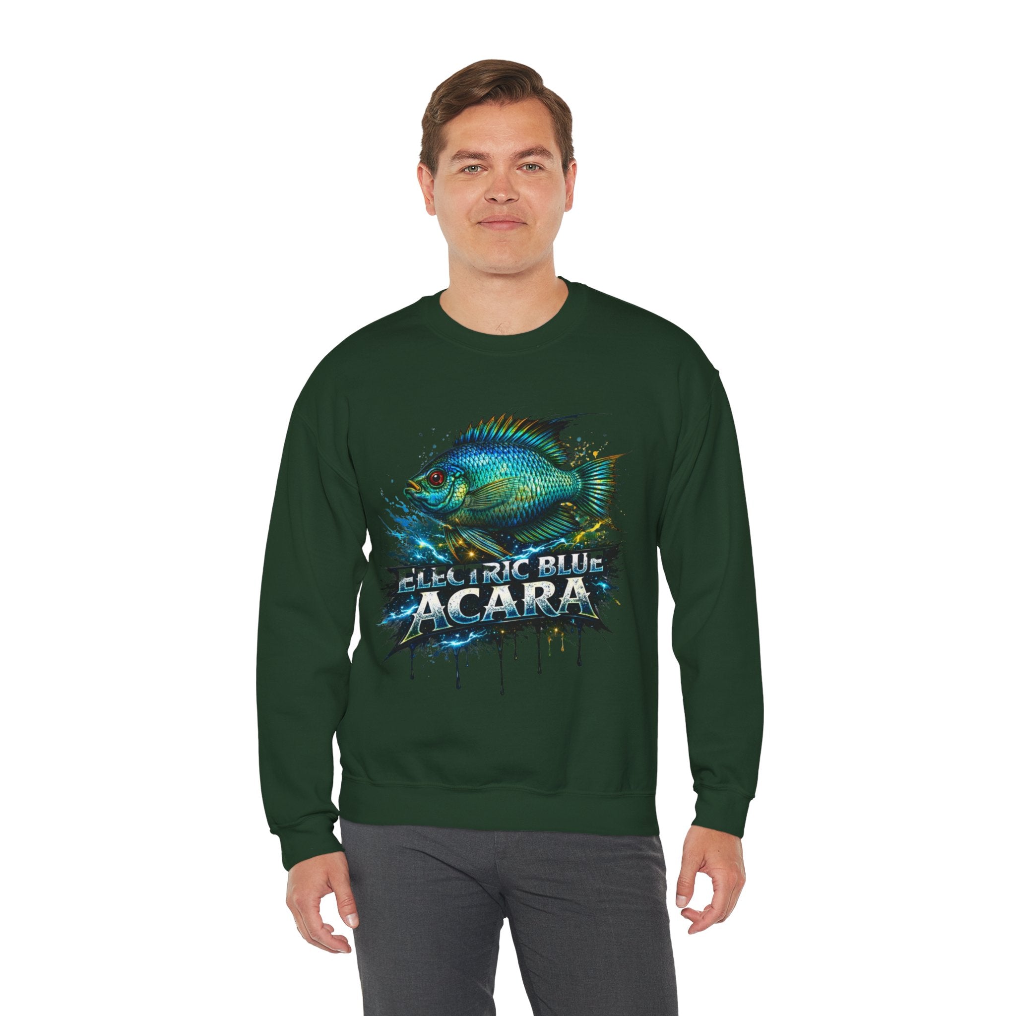 Electric Blue Acara – Heavy Blend™ Crewneck Sweatshirt